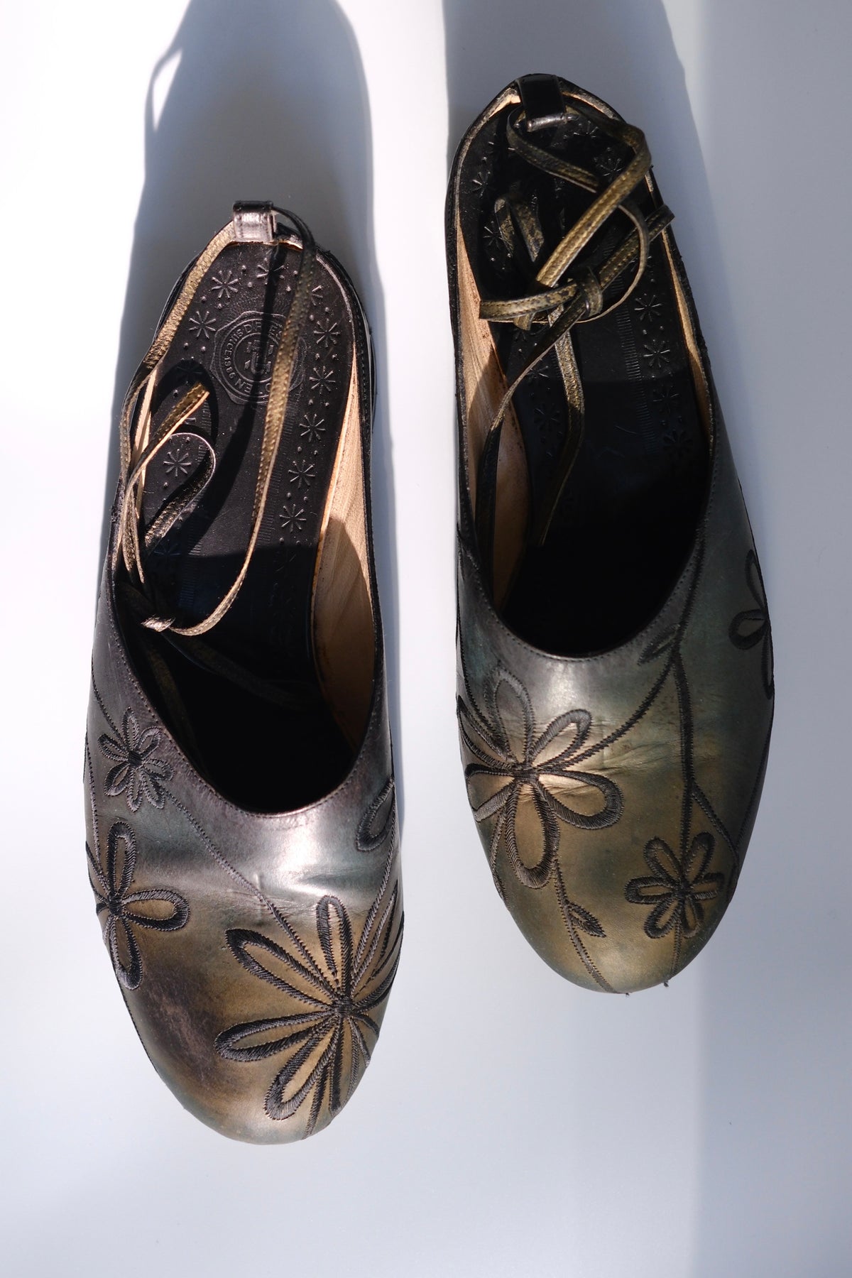 1990s Dries van Noten leather flat mules