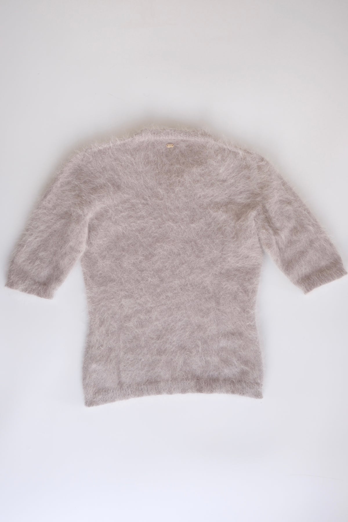 Escada lavender grey angora knit