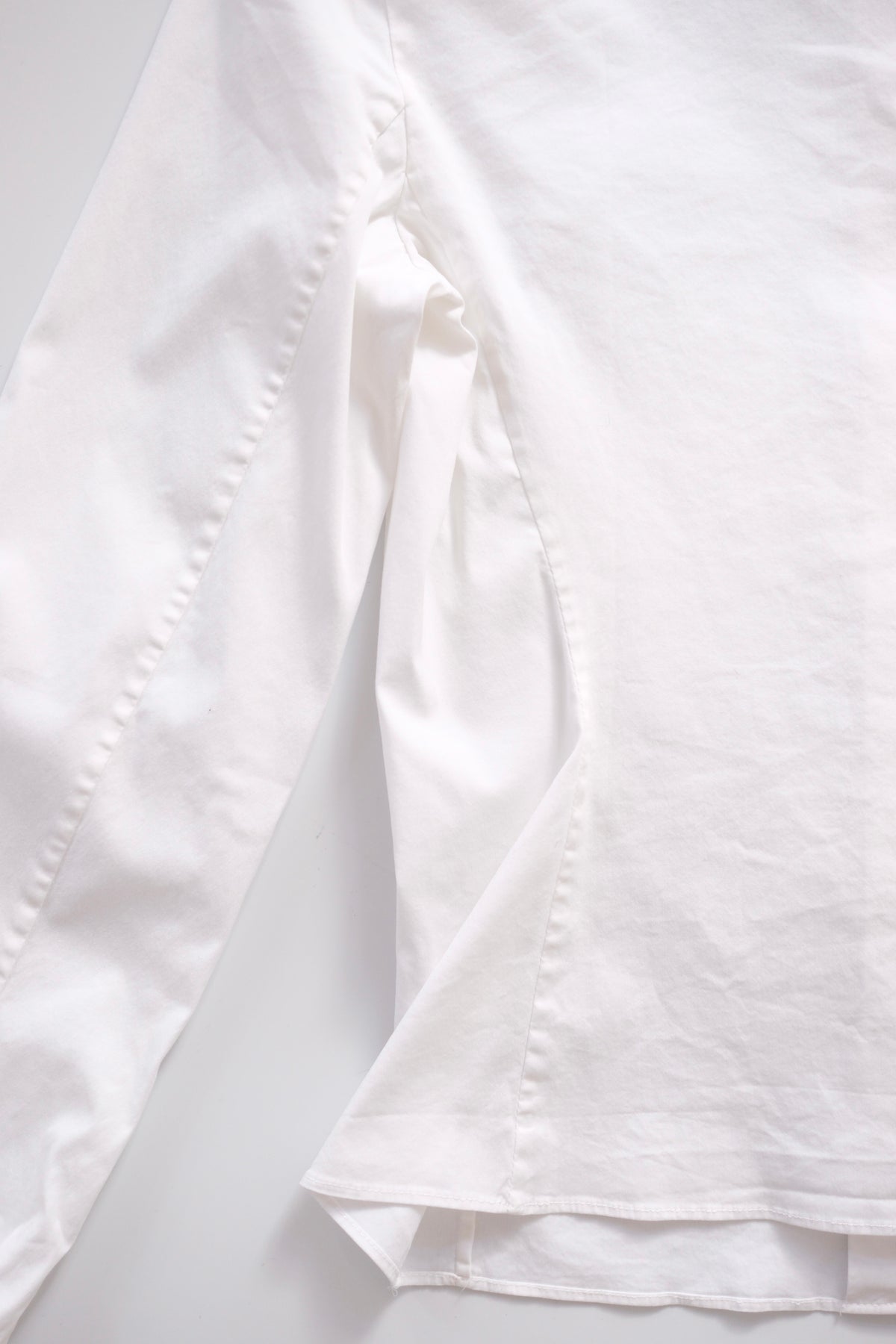 1990s Prada white cotton fitted button-up shirt