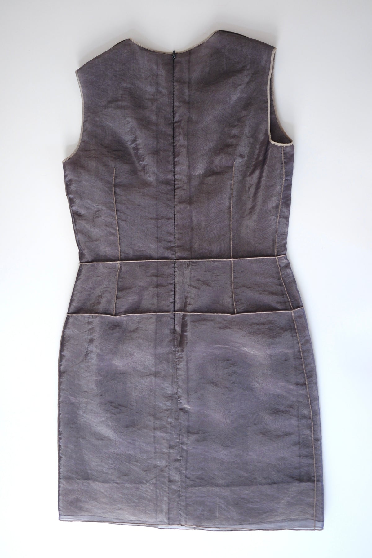 Calvin Klein Collection grey organza layered shift dress