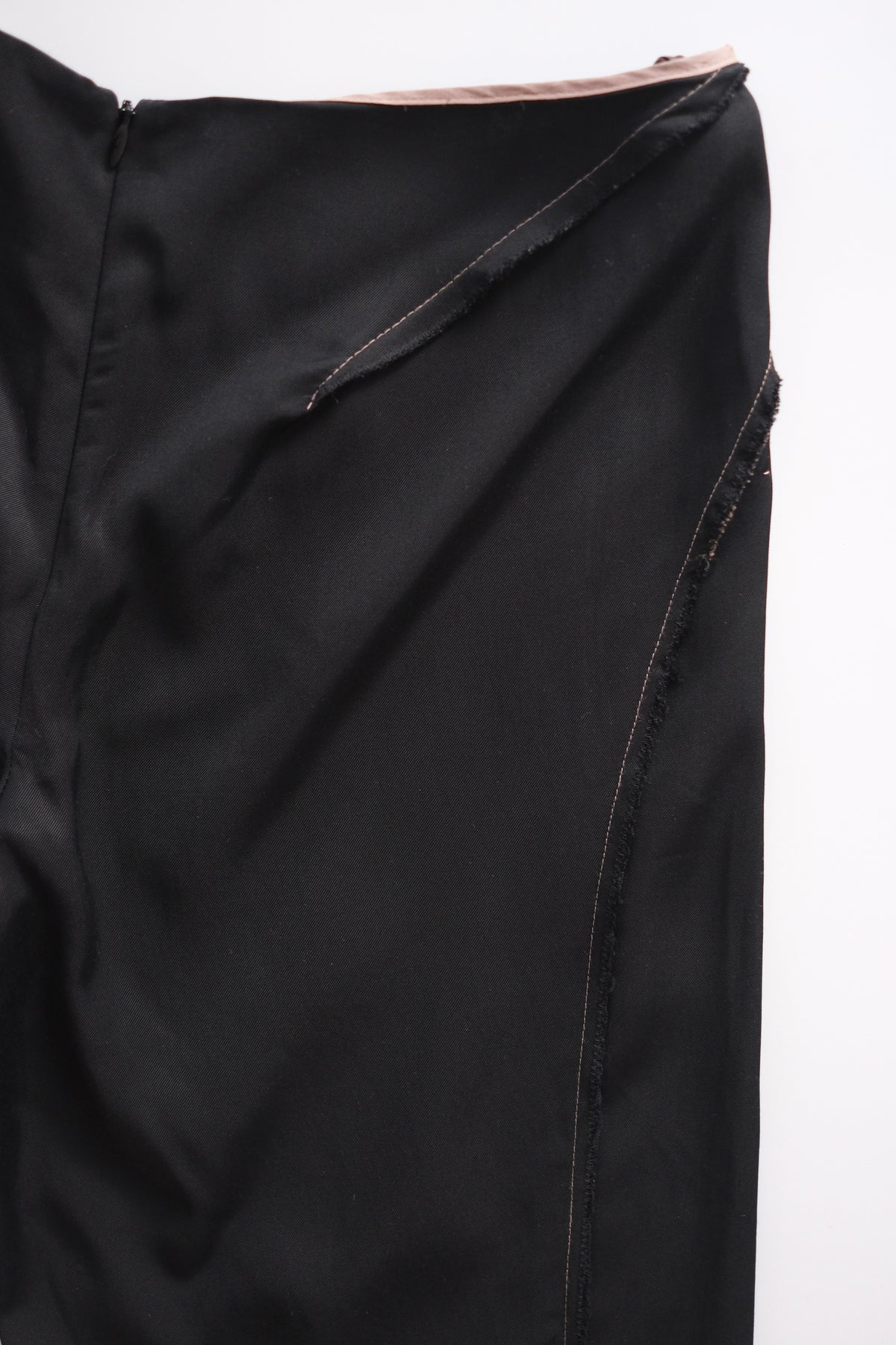 2000s Miu Miu low-waisted straight cut cropped black trousers