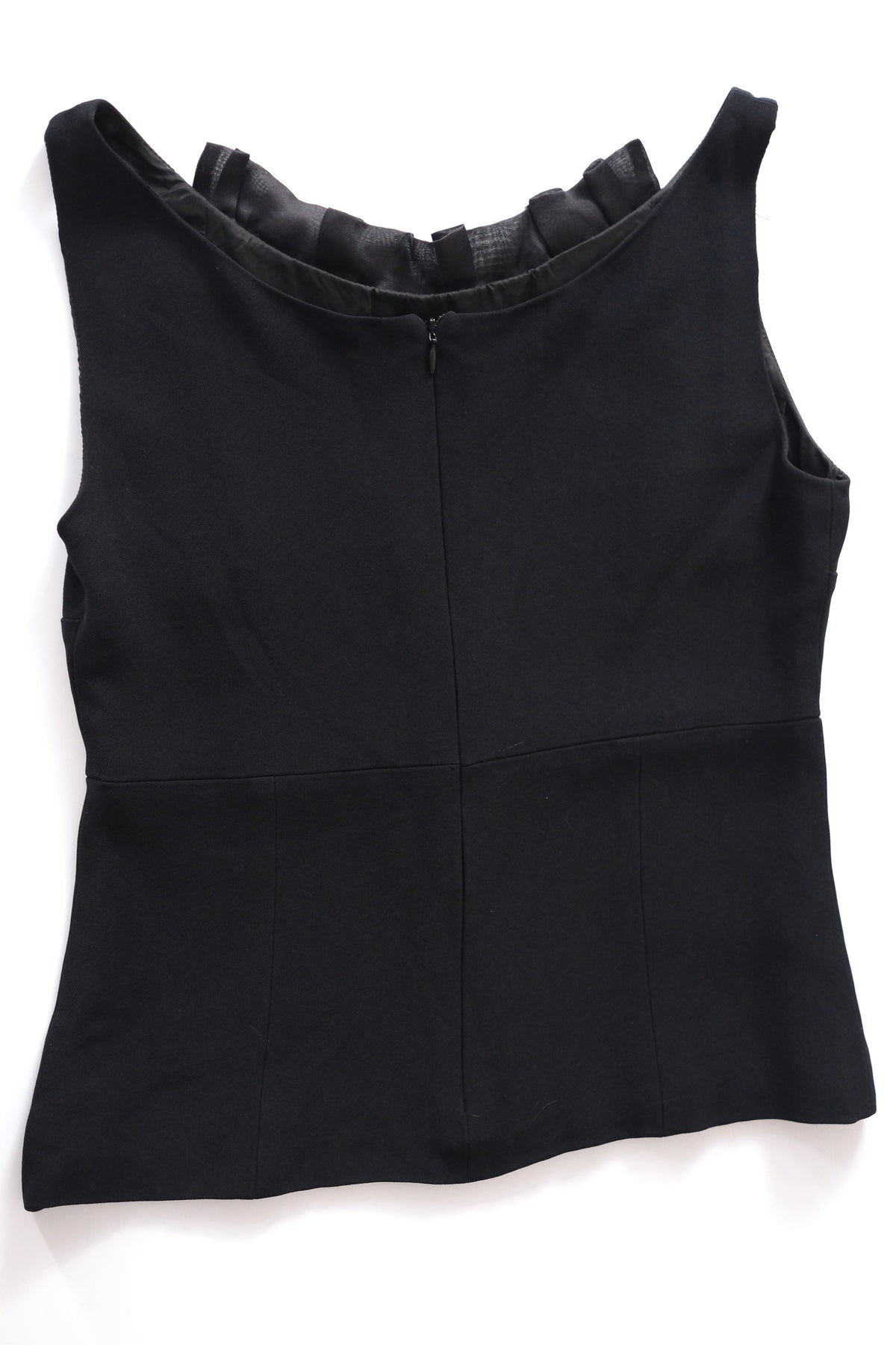 2000s Miu Miu black blouse with silk apliqué