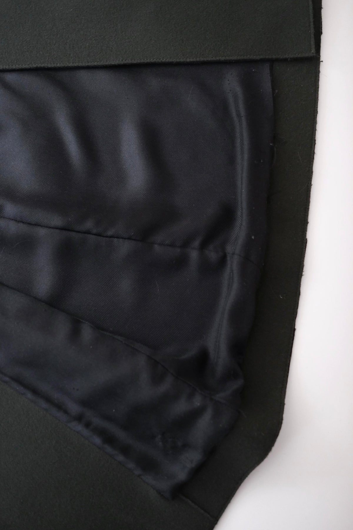 Calvin Klein Collection FW 2015 dark green wool tailored coat