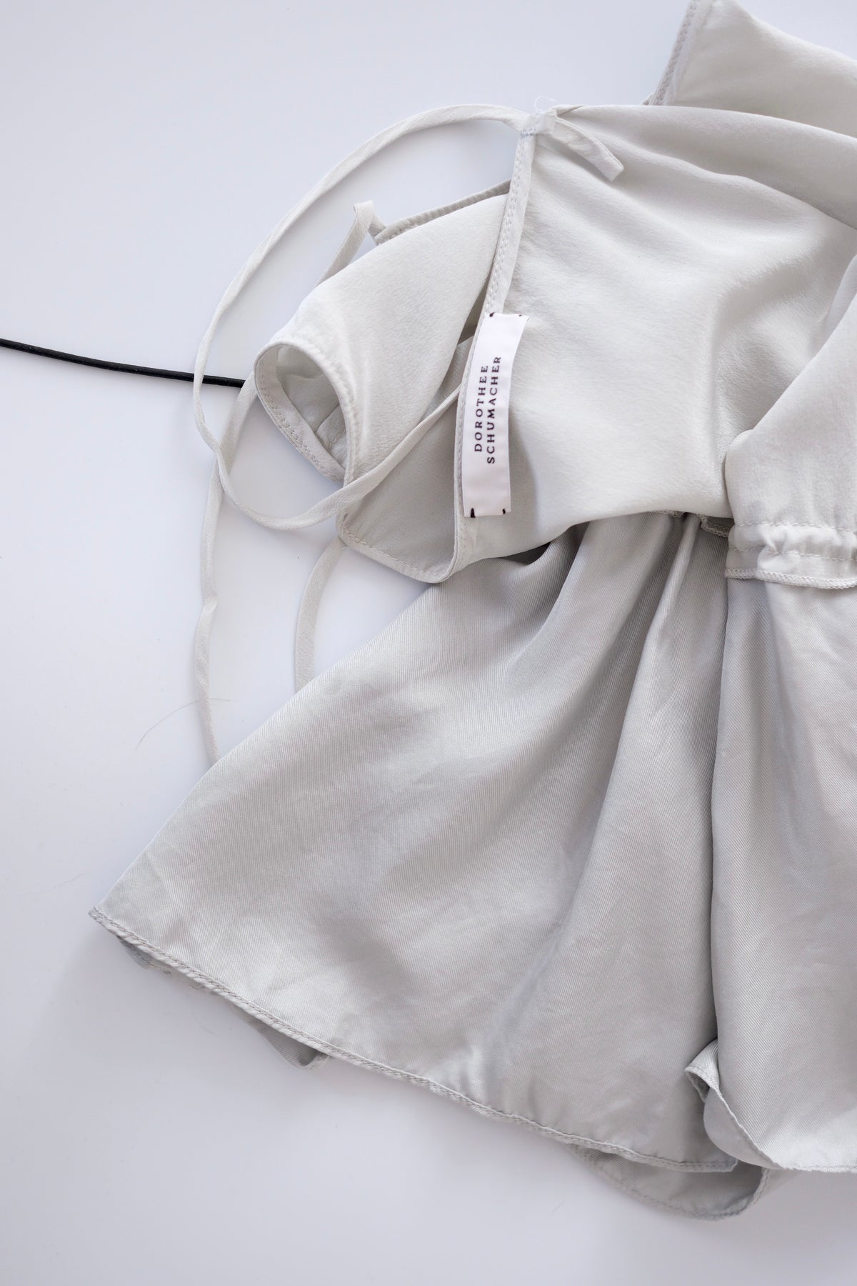 Vintage light grey silk tank top