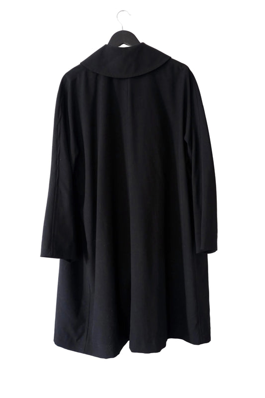 Comme des Garçons AD 2016 black wool double-breasted car coat