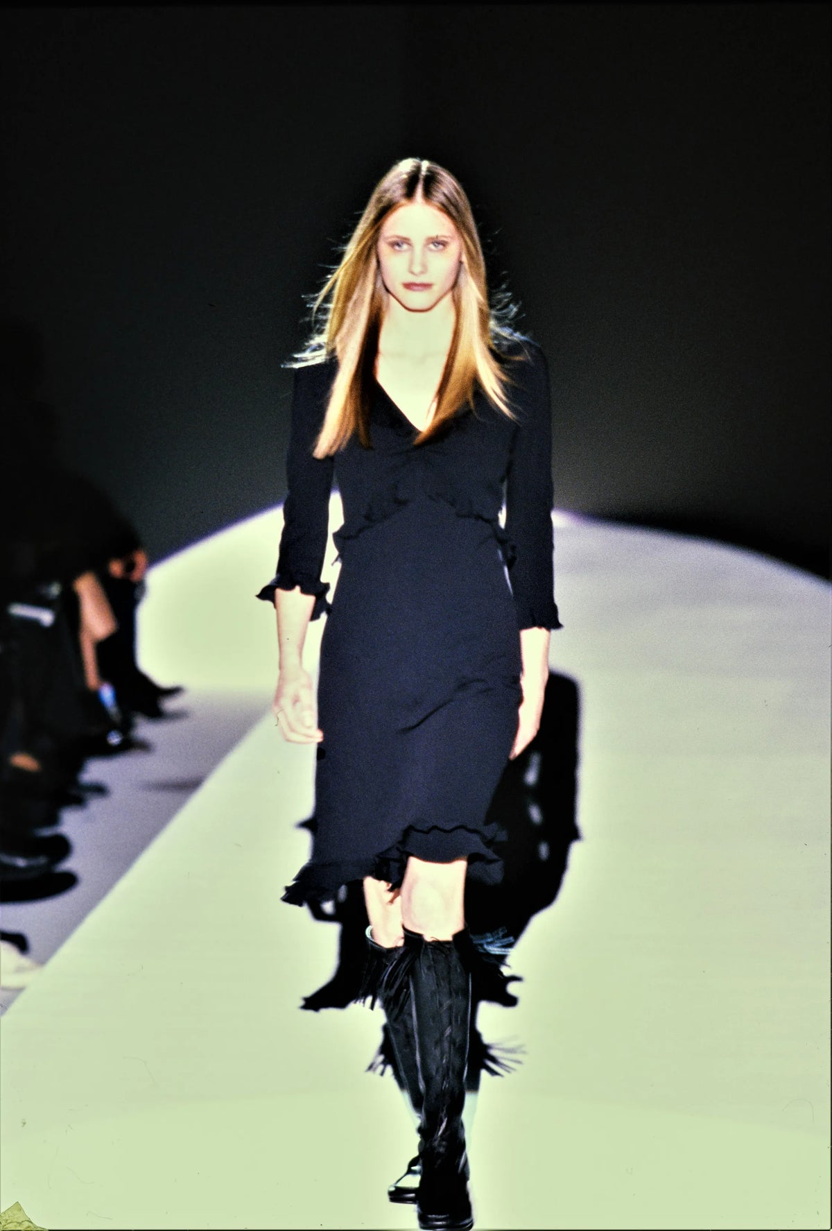 Gucci by Tom Ford FW 1999 horsebit harness black leather pointy heeled boots