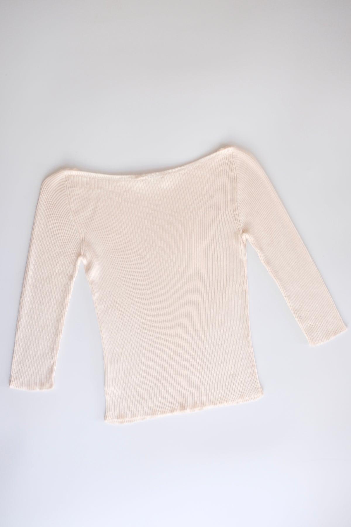 Prada SS 1998 ribbed silk cream knit