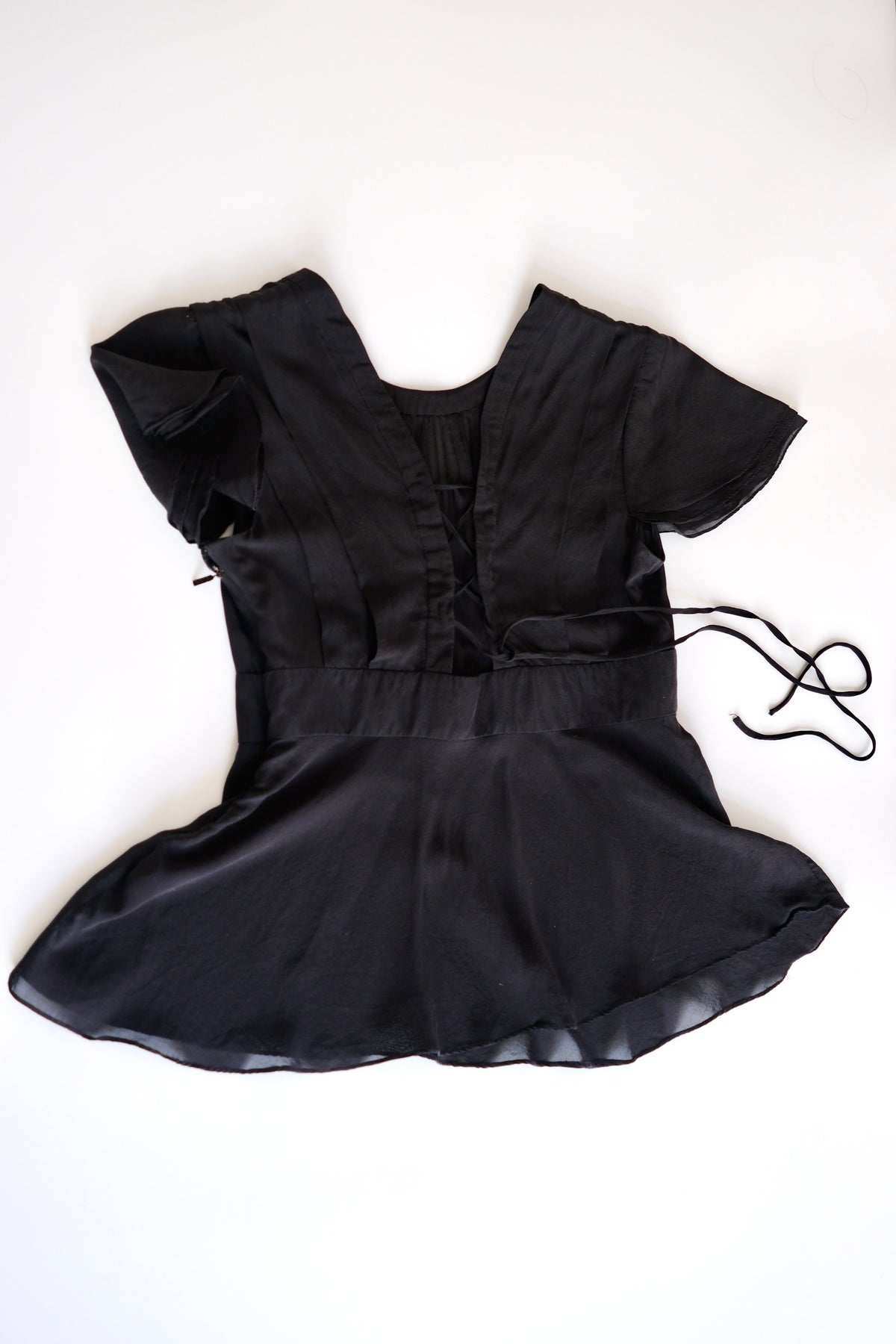 Gucci by Frida Giannini Spring 2006 black short sleeve silk blouse