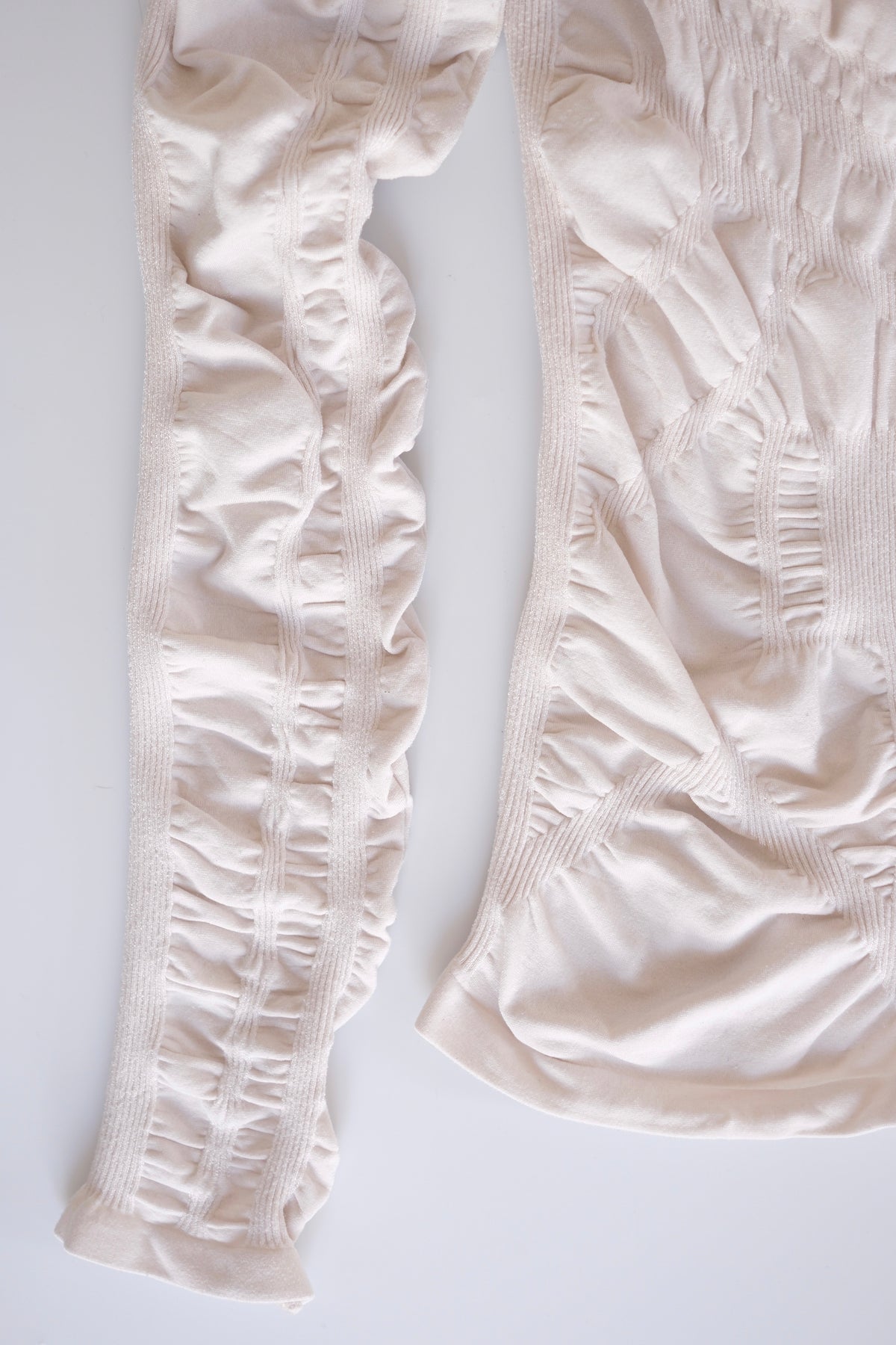Marithé + François Girbaud vintage white thermal longsleeved top