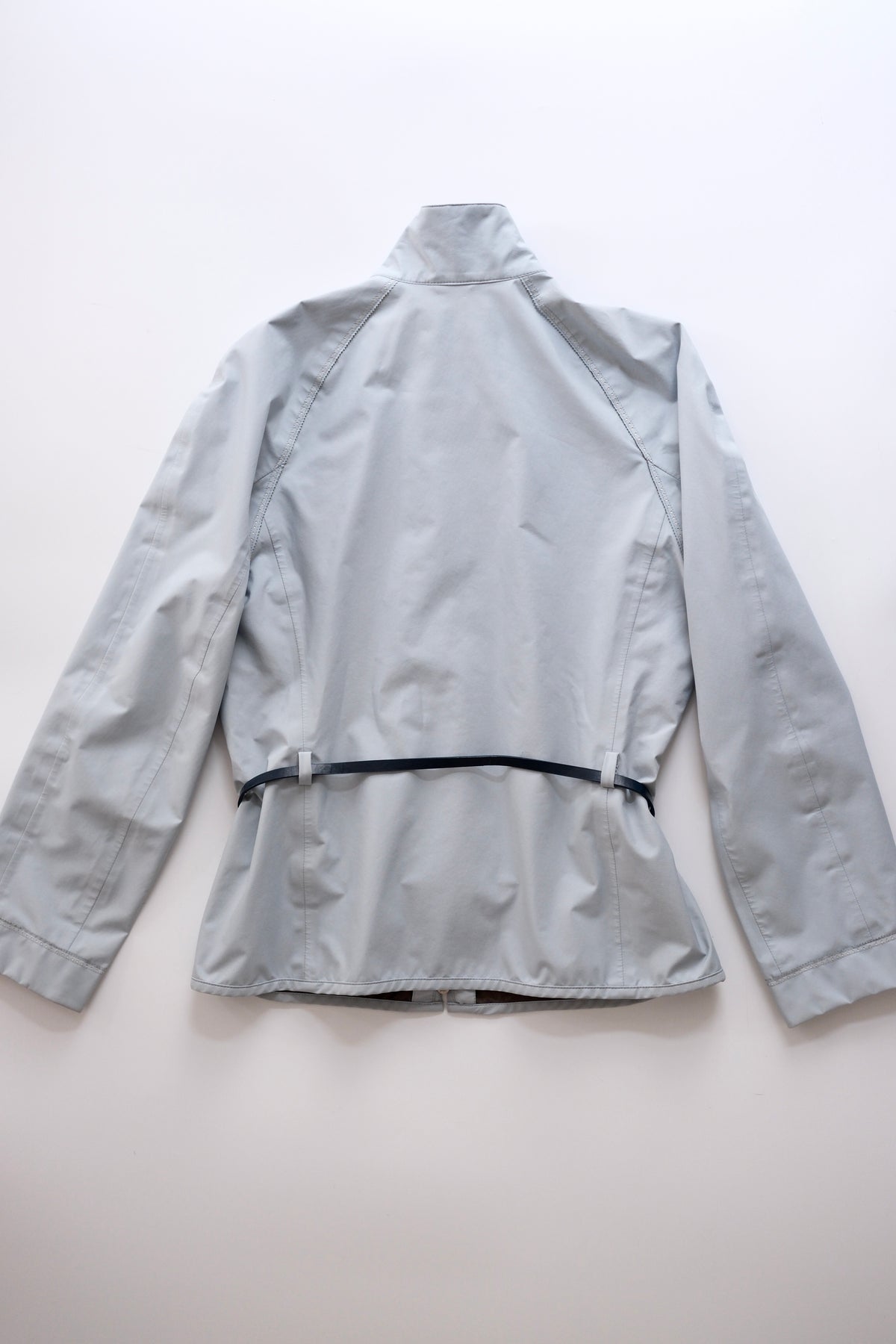 Prada Linea Rossa 1999 baby blue belted windbreaker