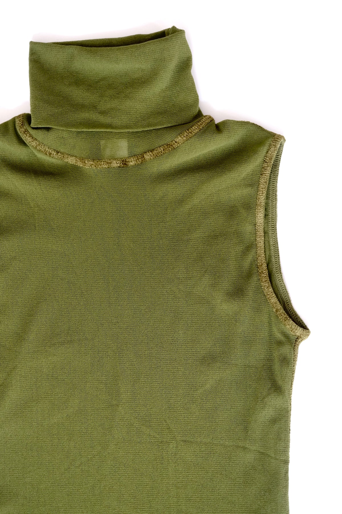 Vintage Jean Paul Gaultier olive green mesh twin set