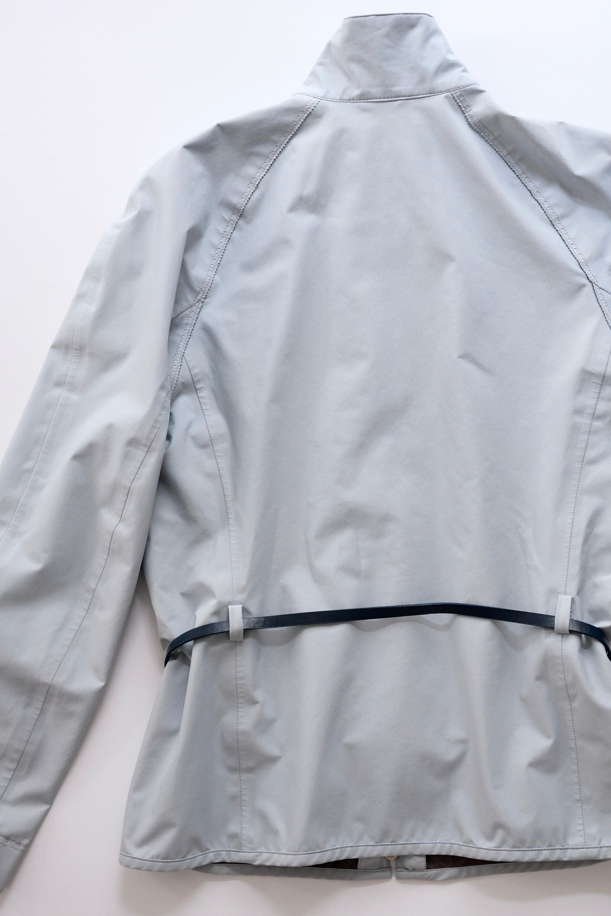 Prada Linea Rossa 1999 baby blue belted windbreaker