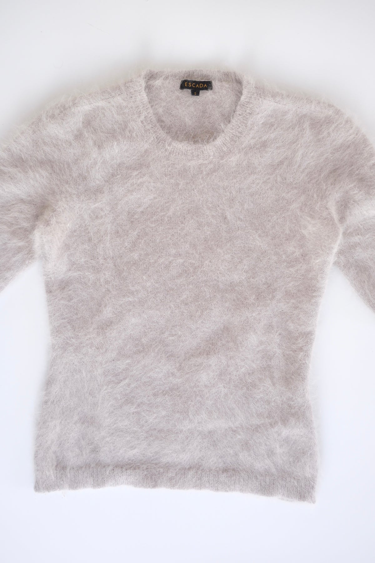 Escada lavender grey angora knit