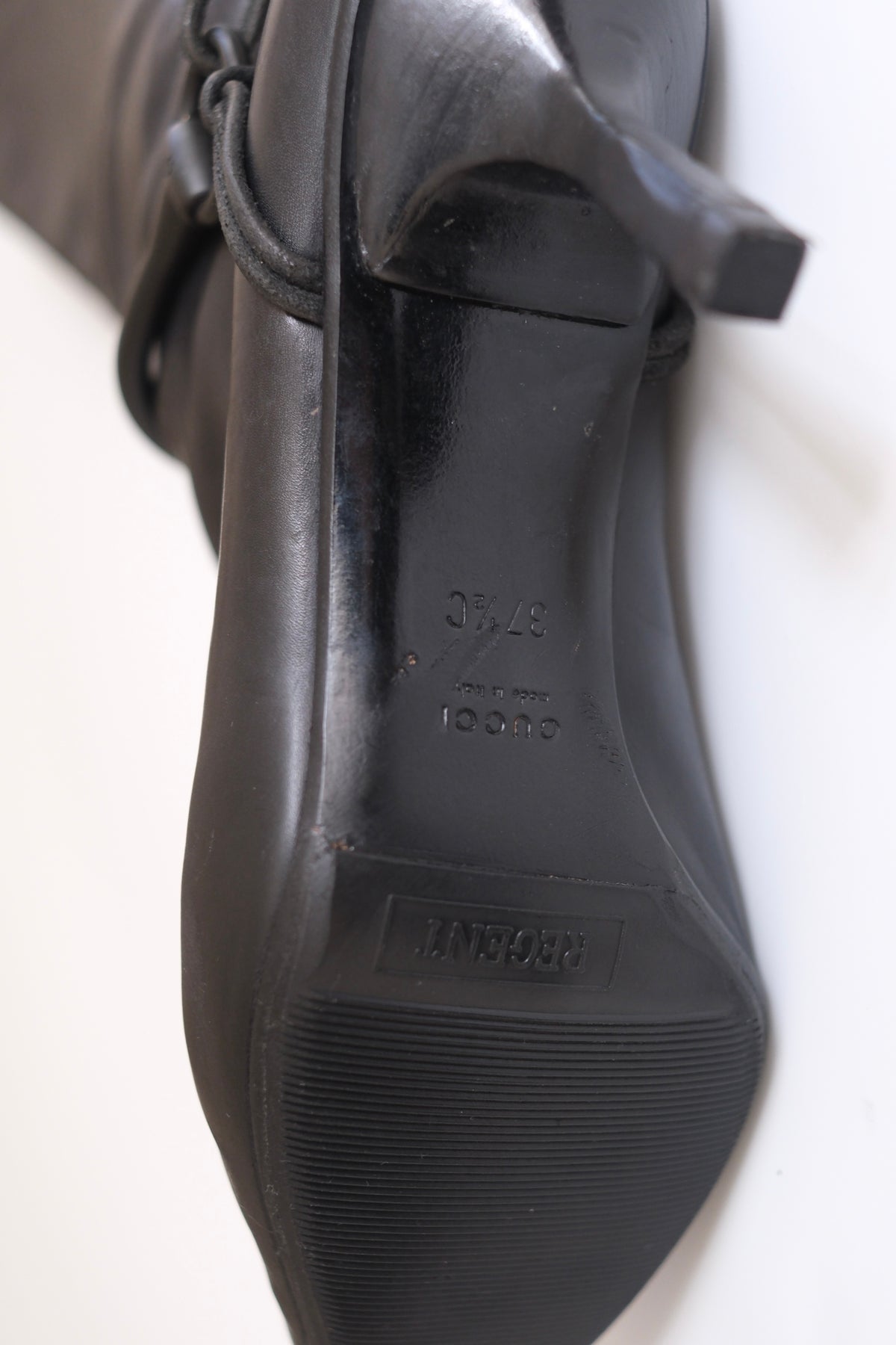 Gucci by Tom Ford FW 1999 horsebit harness black leather pointy heeled boots