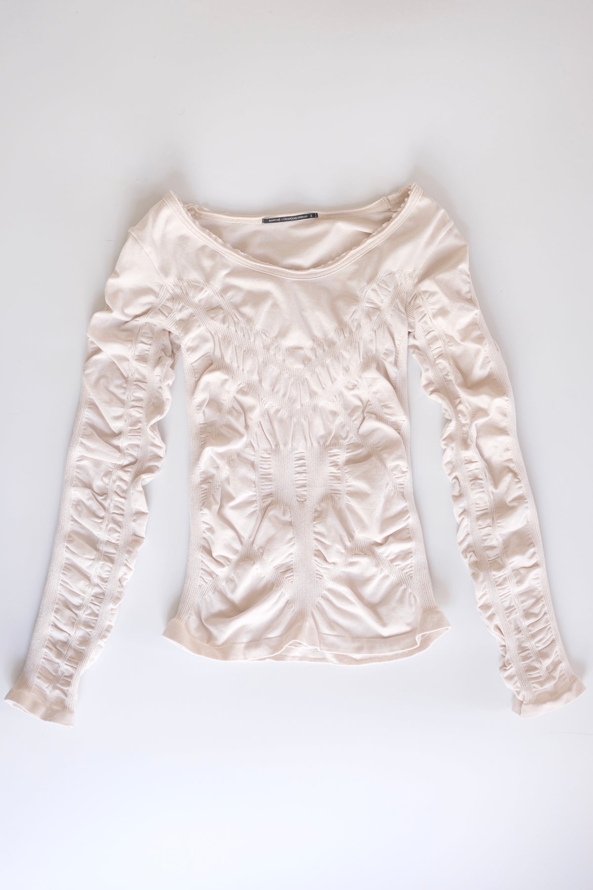 Marithé + François Girbaud vintage white thermal longsleeved top