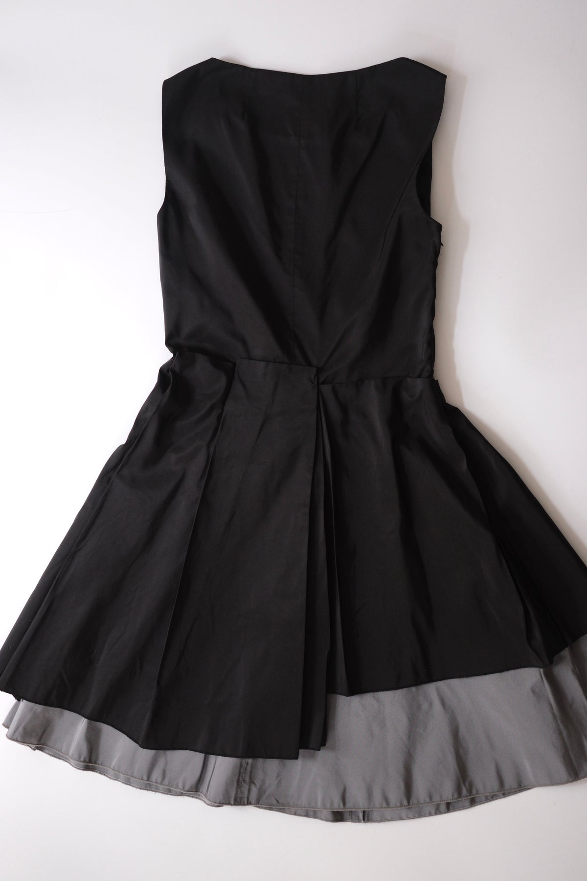 Jil Sander sleeveless pleated satin silk midi dress