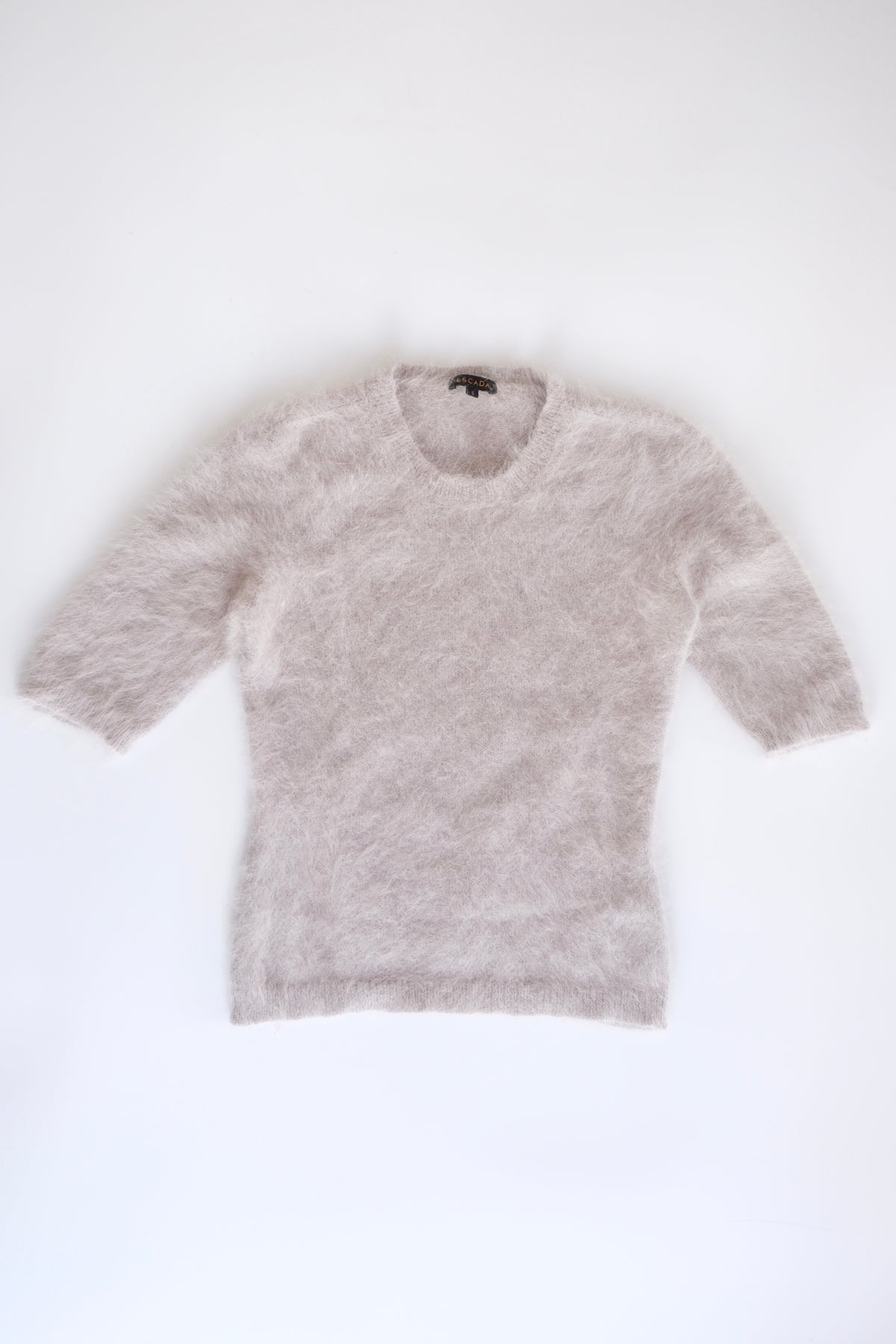 Escada lavender grey angora knit