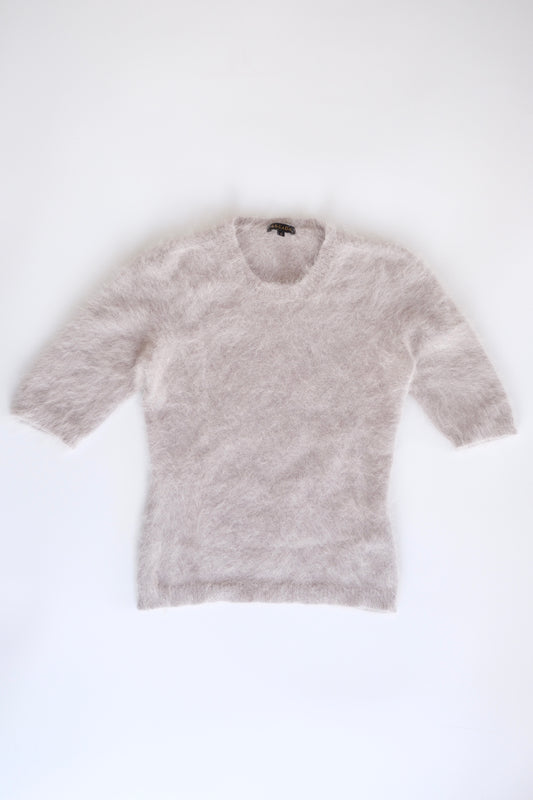 Escada lavender grey angora knit