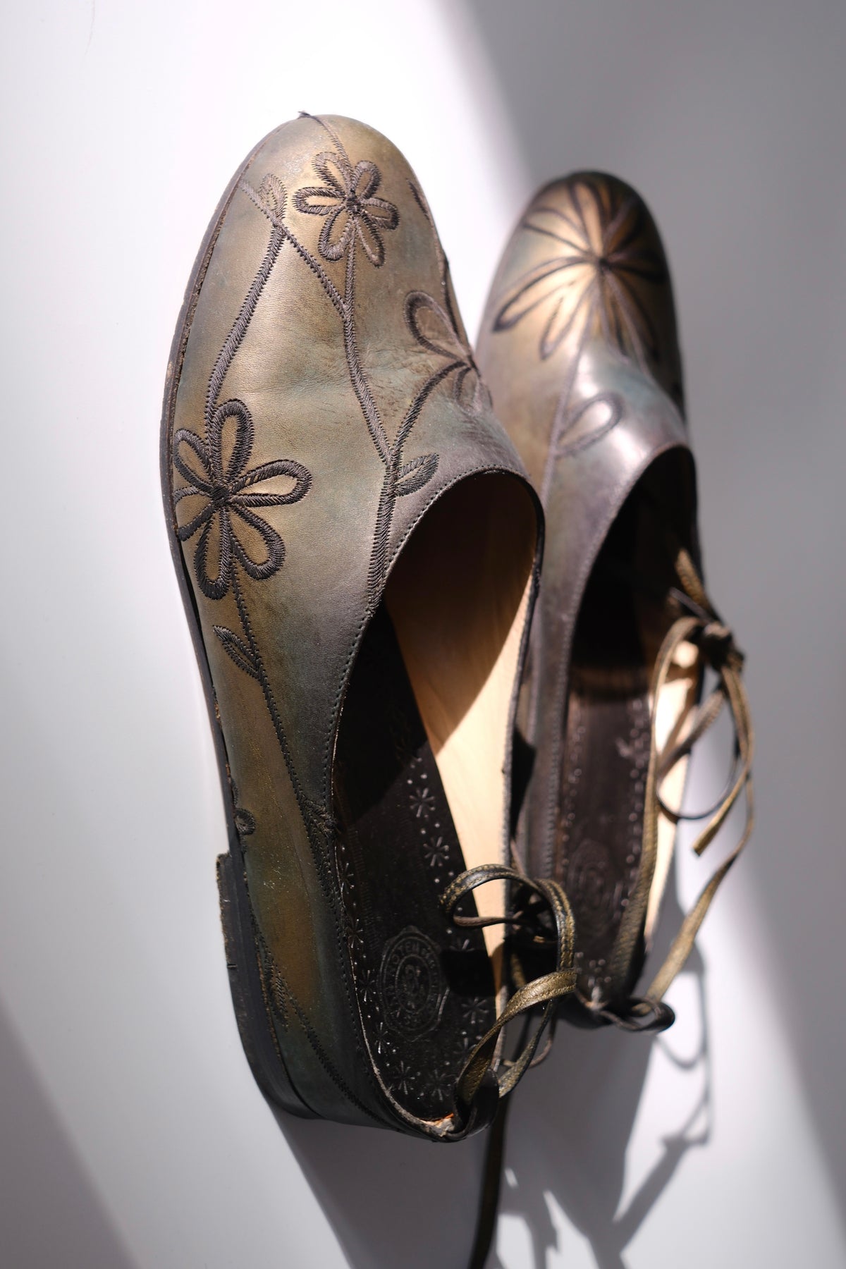 1990s Dries van Noten leather flat mules
