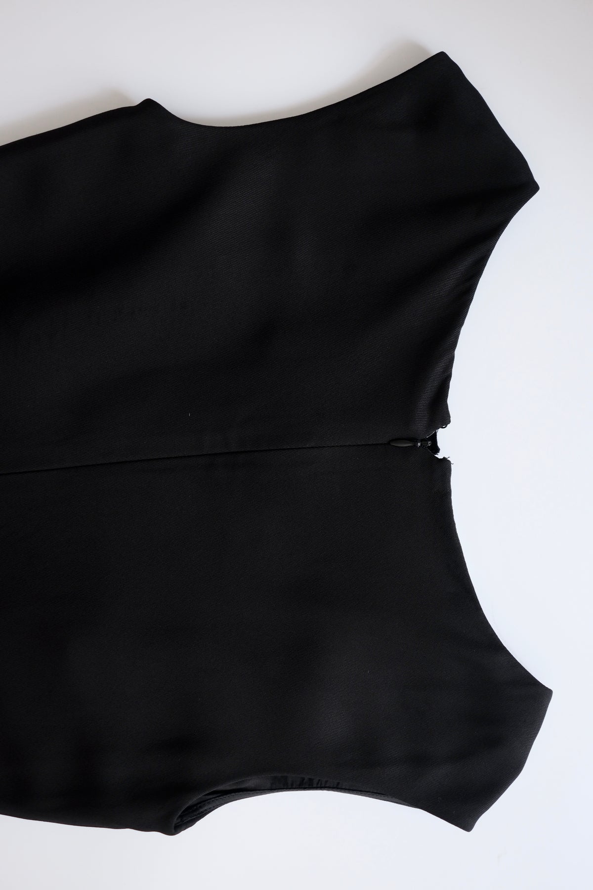 2000s Prada tailored black shift midi dress