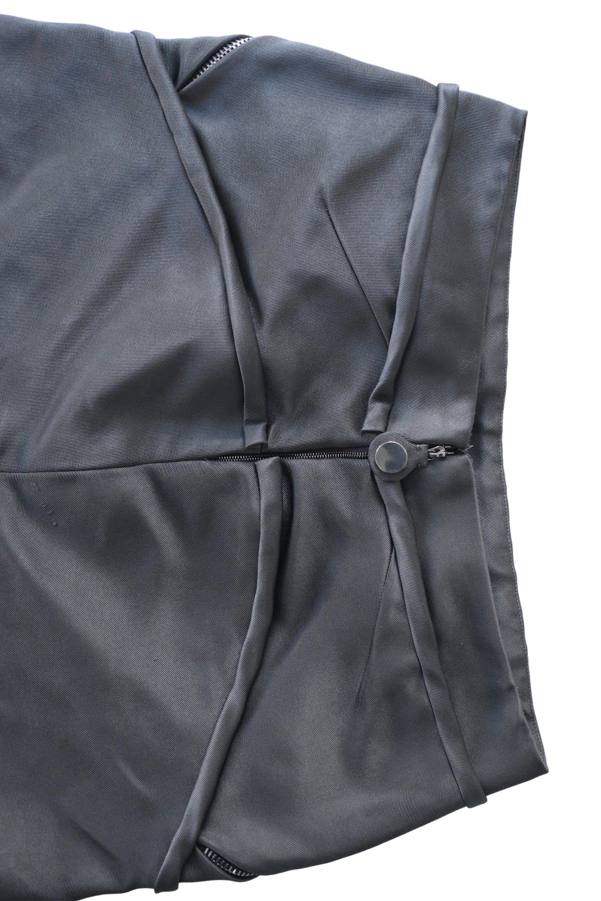 Marc Jacobs dark blue grey satin silk mini skirt
