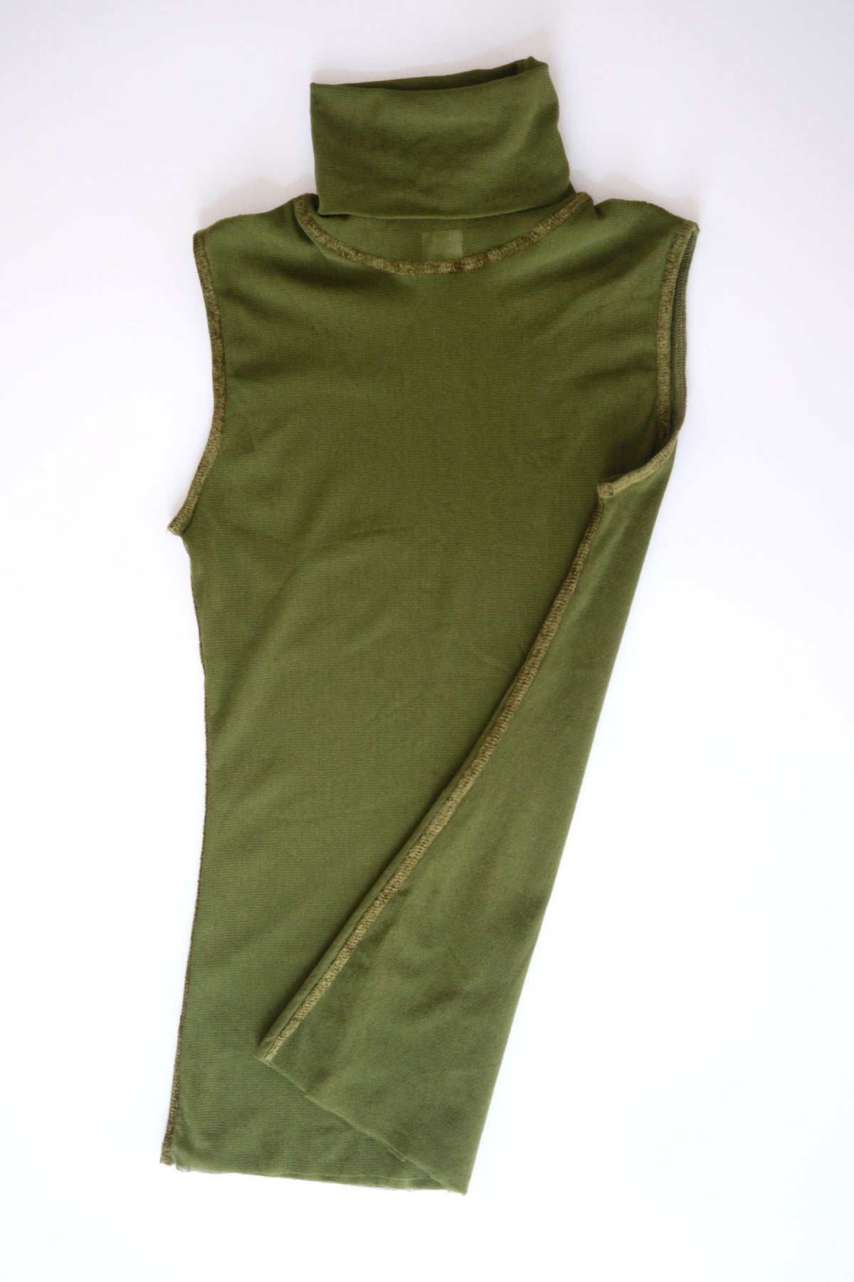 Vintage Jean Paul Gaultier olive green mesh twin set