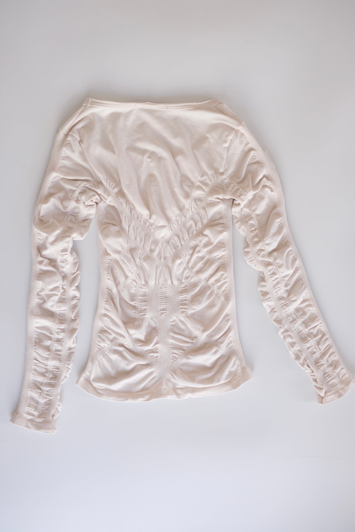Marithé + François Girbaud vintage white thermal longsleeved top