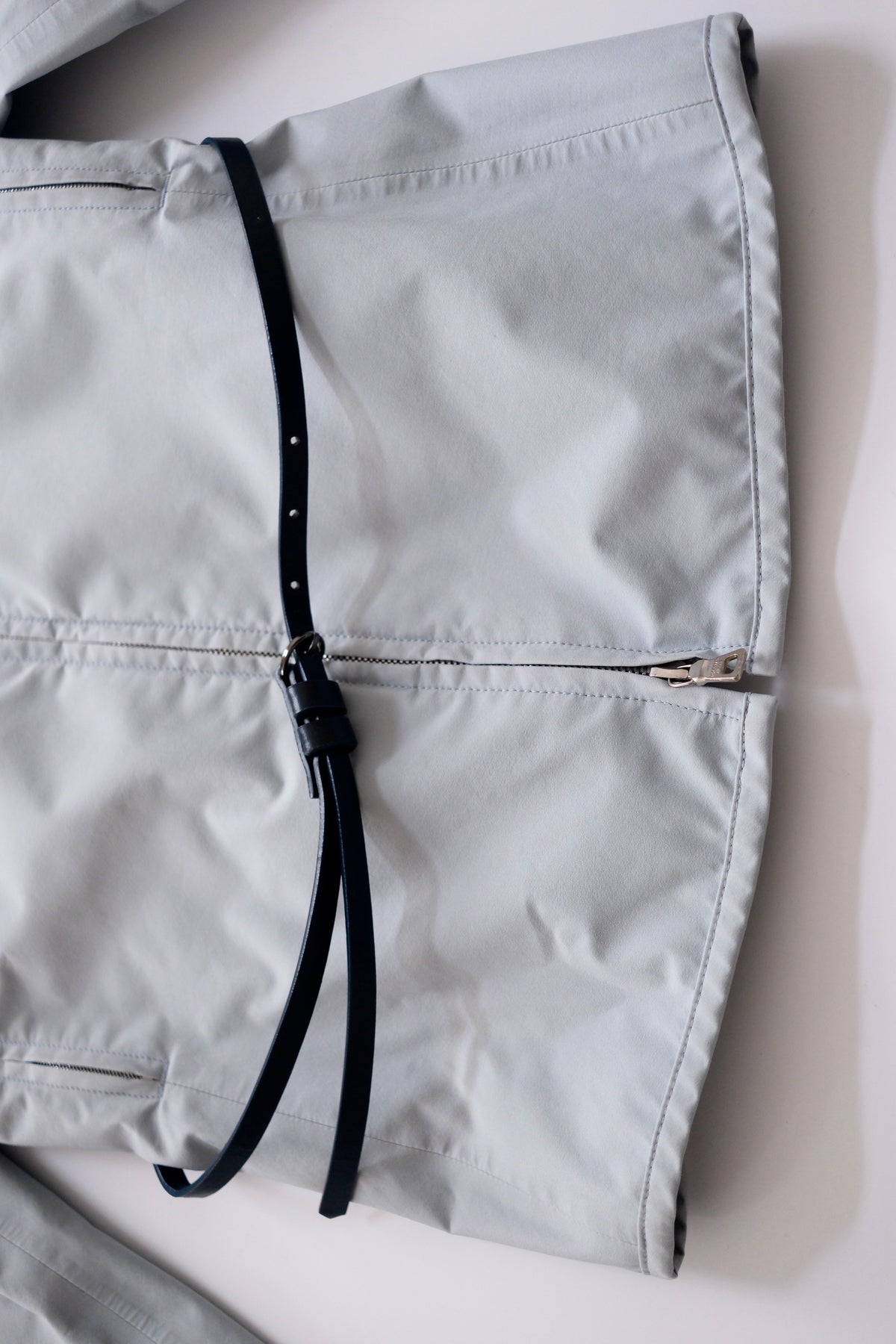 Prada Linea Rossa 1999 baby blue belted windbreaker