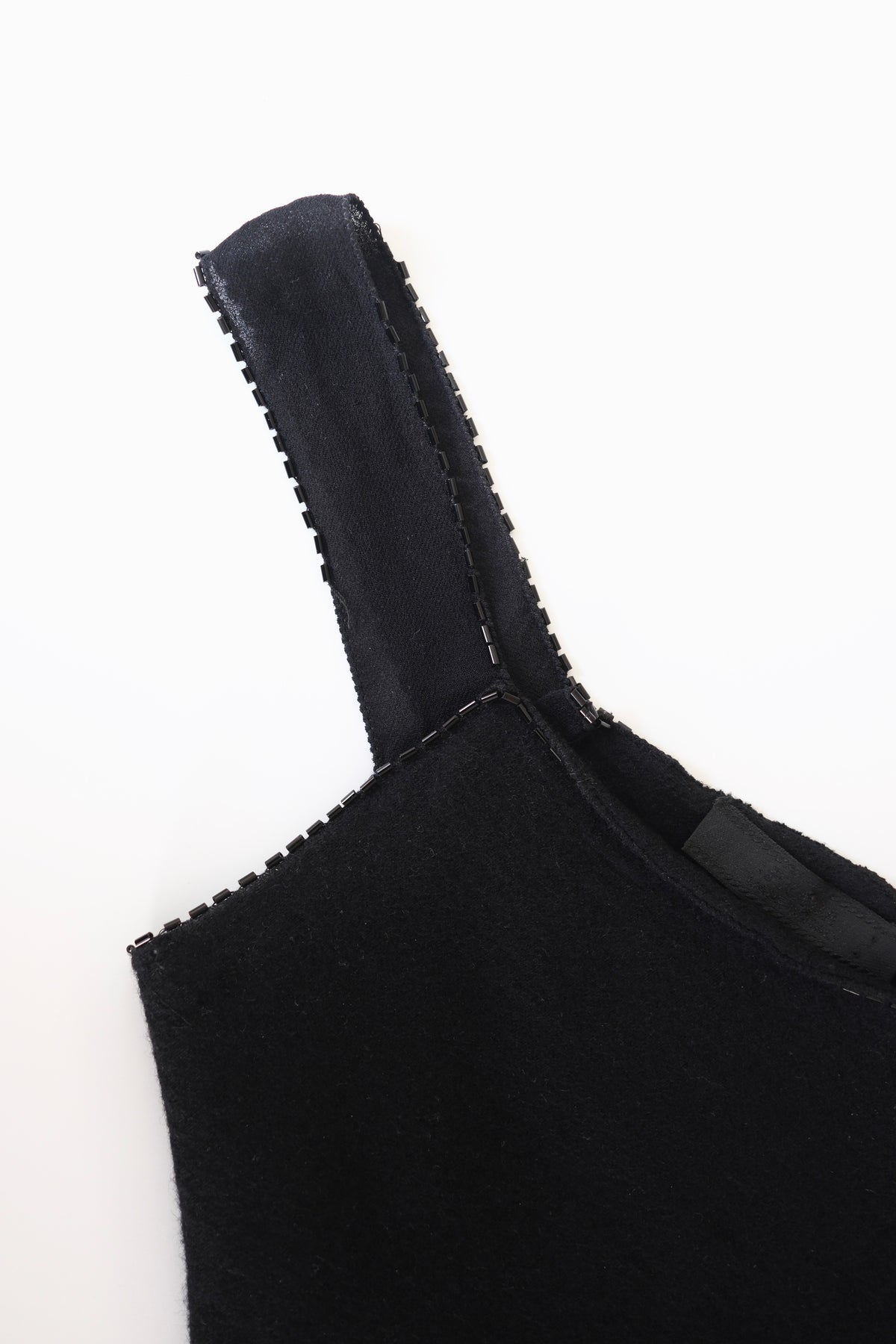 Prada FW 1997 beaded wool and silk top