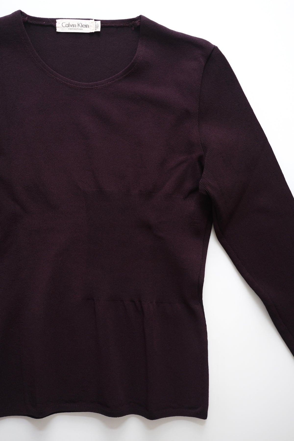Calvin Klein Collection eggplant long sleeve knit