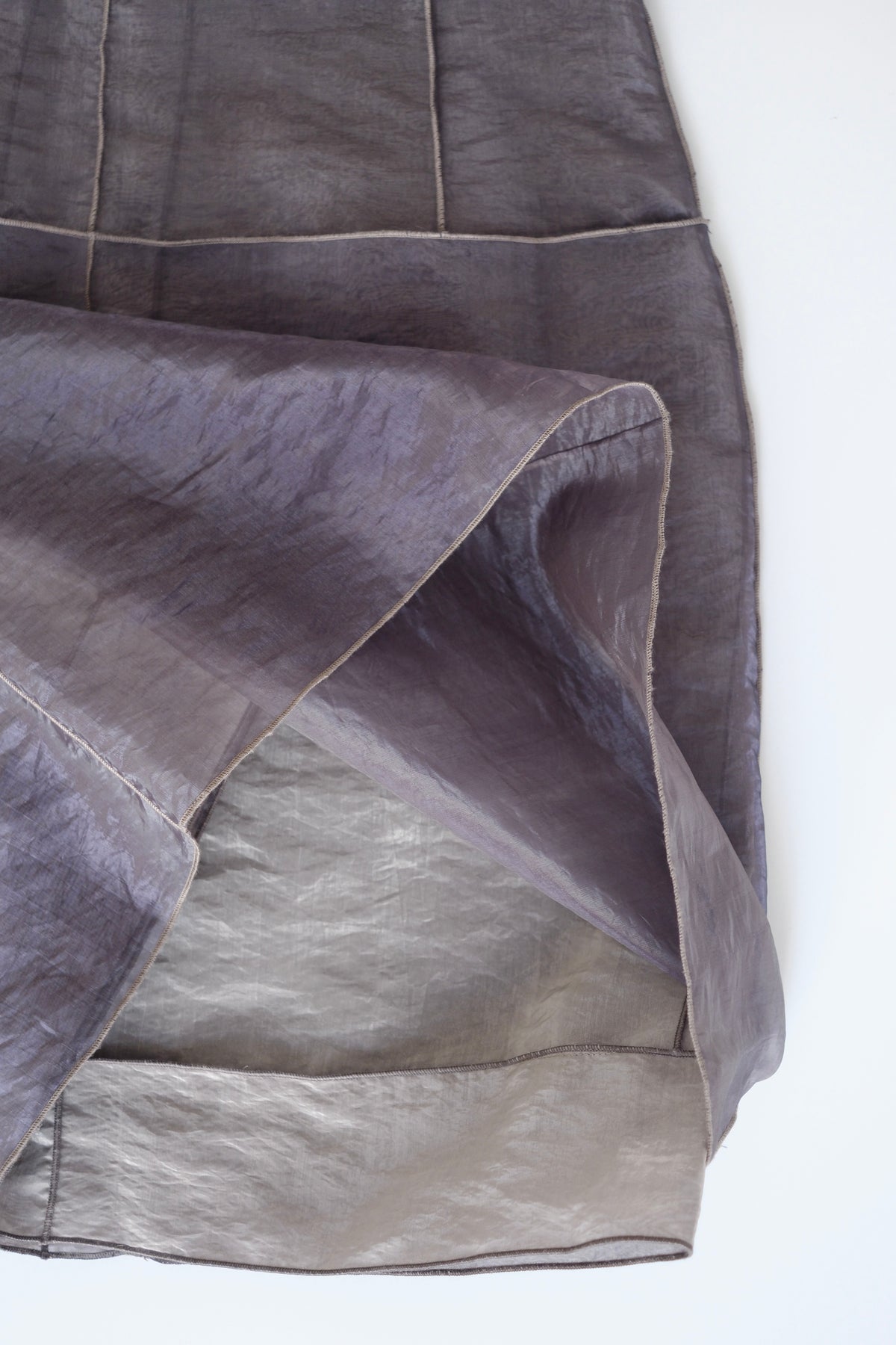 Calvin Klein Collection grey organza layered shift dress