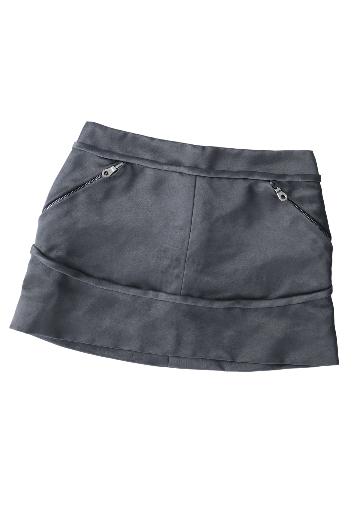 Marc Jacobs dark blue grey satin silk mini skirt