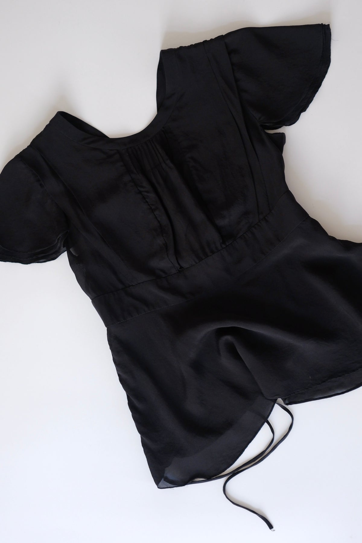 Gucci by Frida Giannini Spring 2006 black short sleeve silk blouse