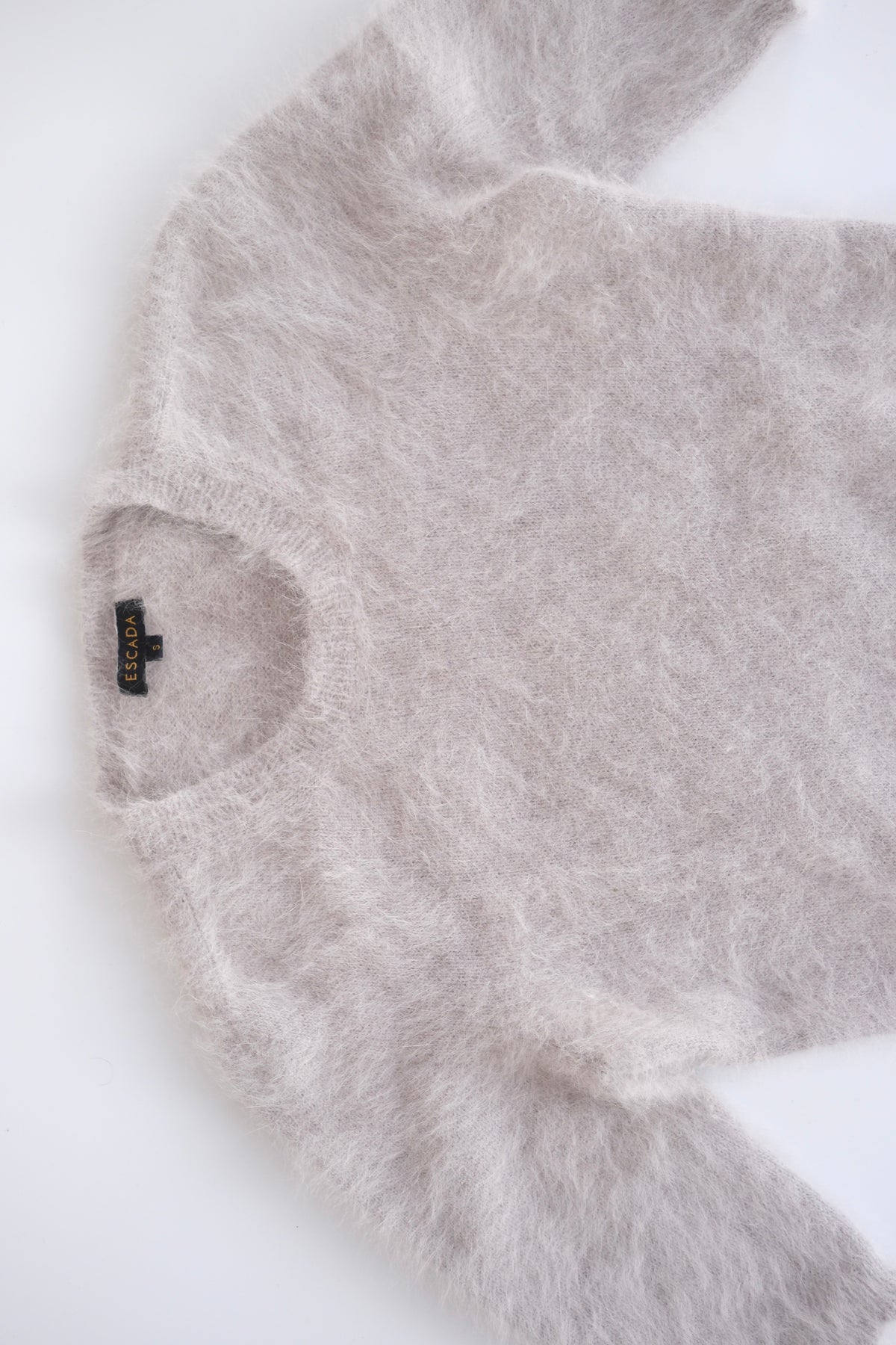 Escada lavender grey angora knit