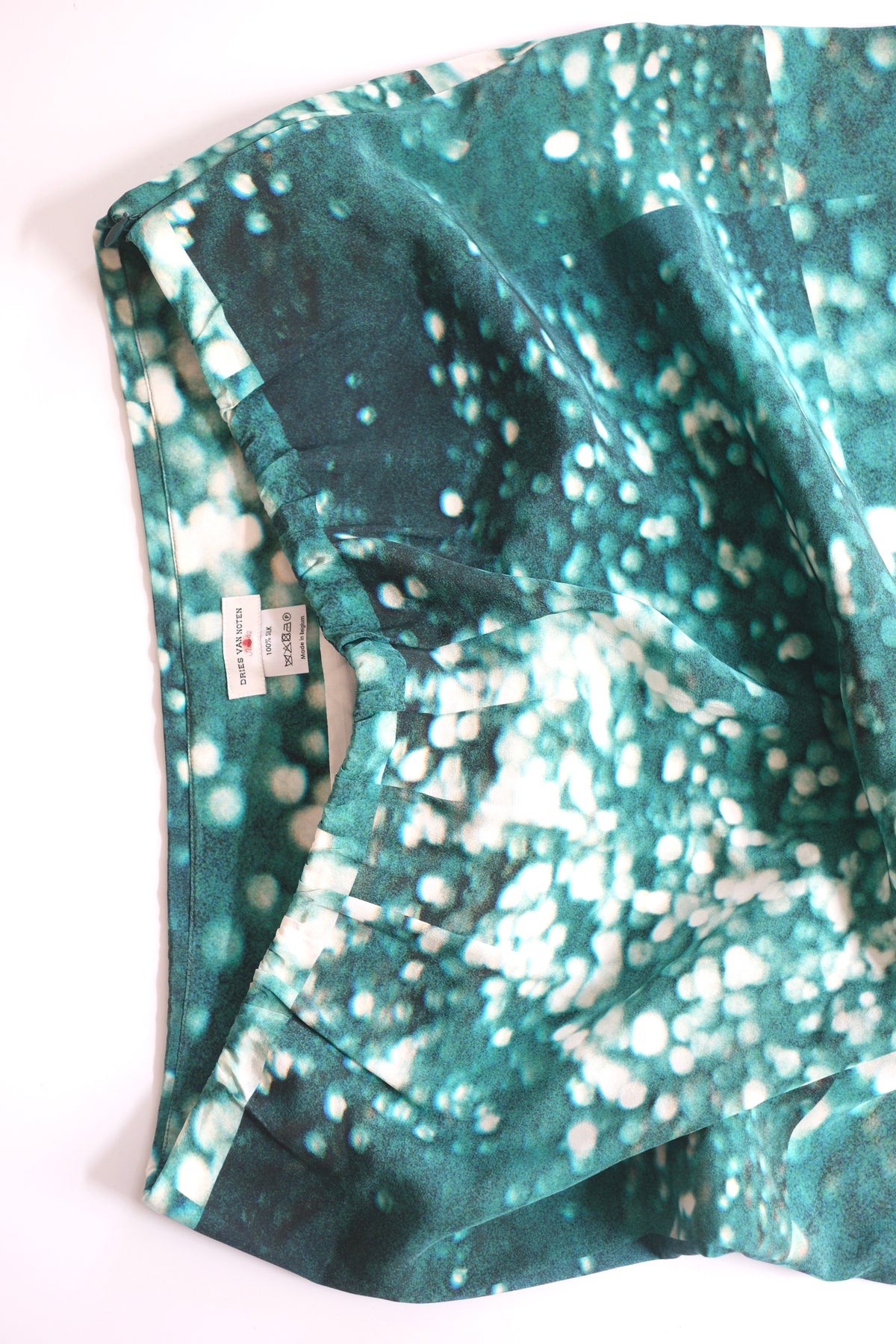 Dries van Noten SS 2012 printed silk mini skirt