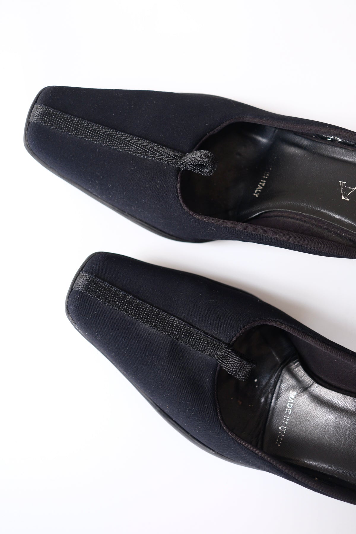 Prada FW 1999 midnight blue heeled mules