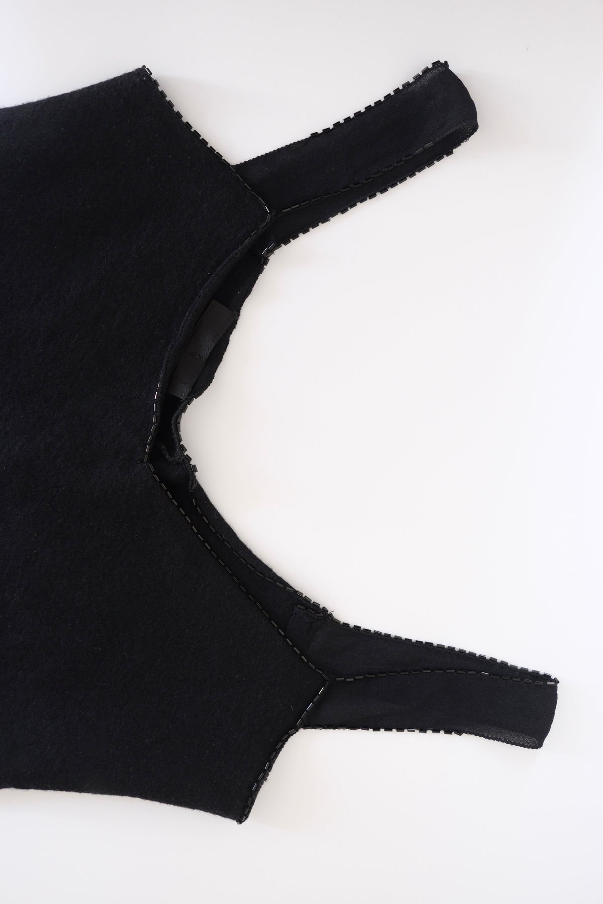 Prada FW 1997 beaded wool and silk top