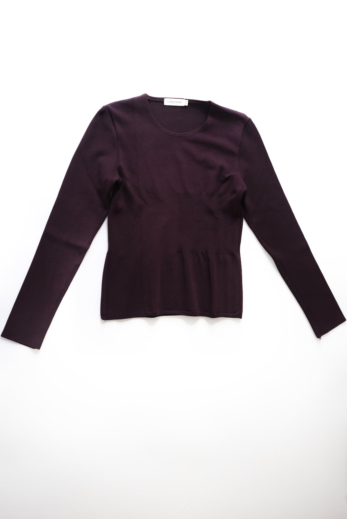 Calvin Klein Collection eggplant long sleeve knit