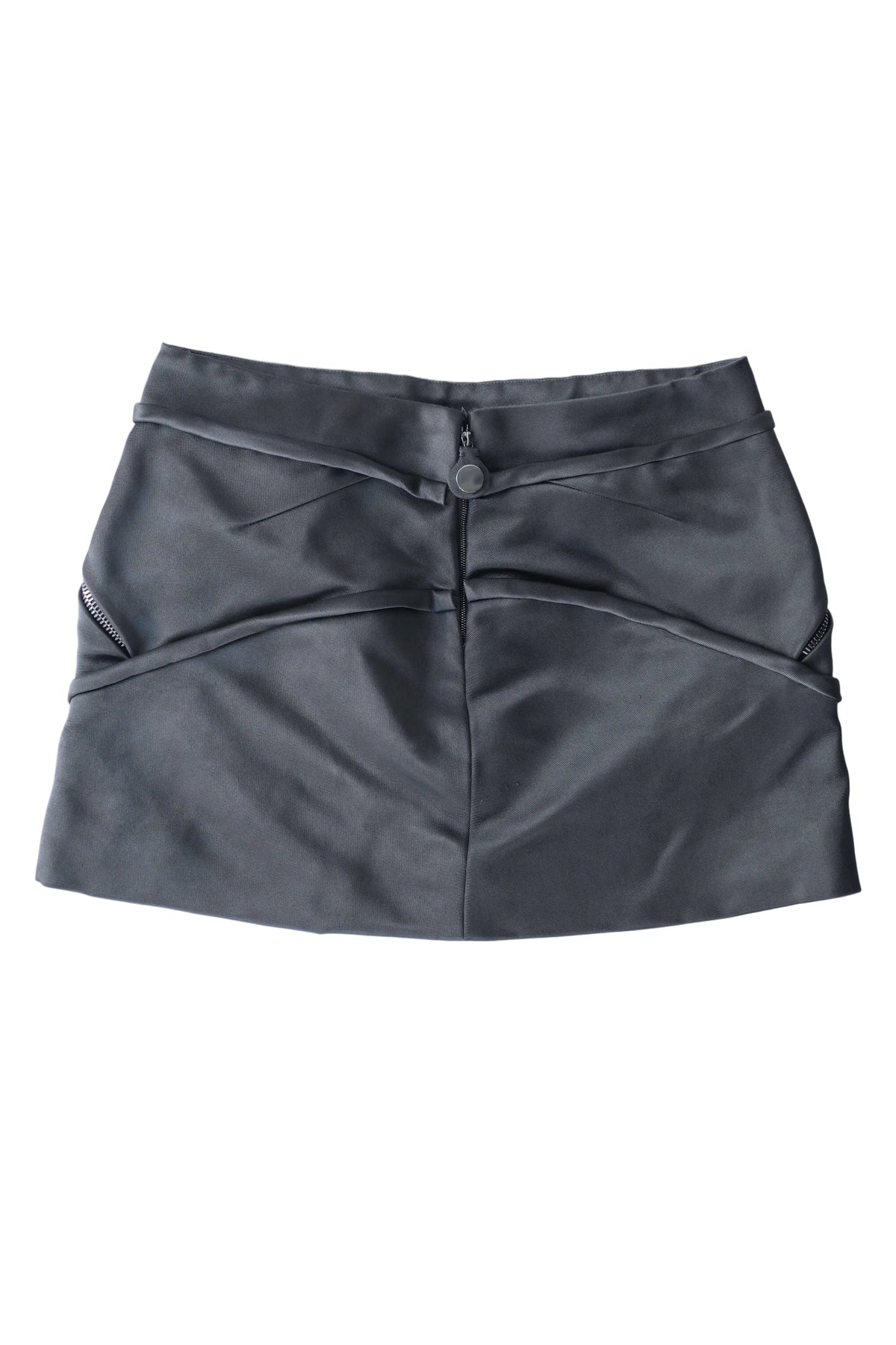 Marc Jacobs dark blue grey satin silk mini skirt