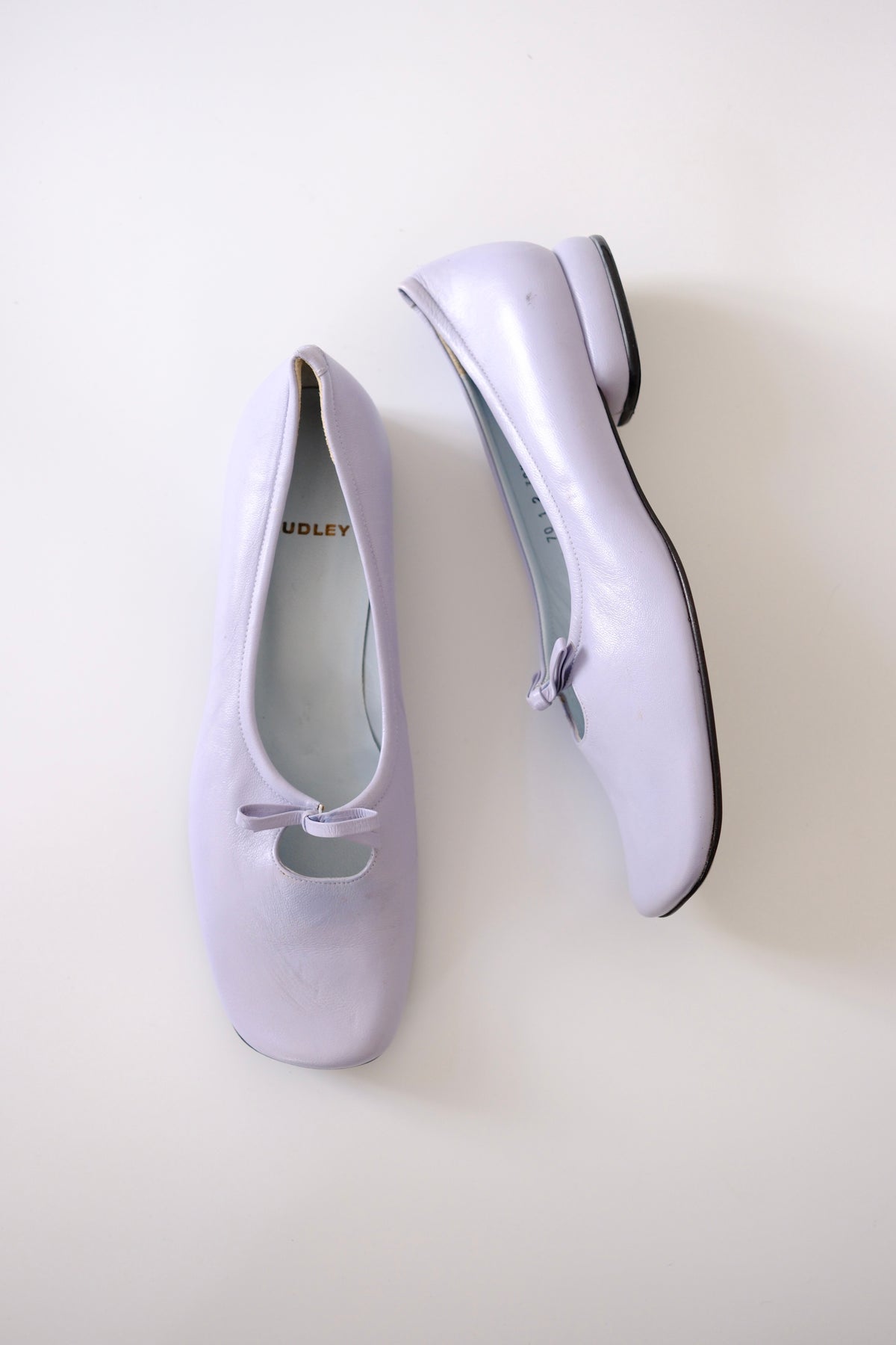 Audley lavender leather ballet flats