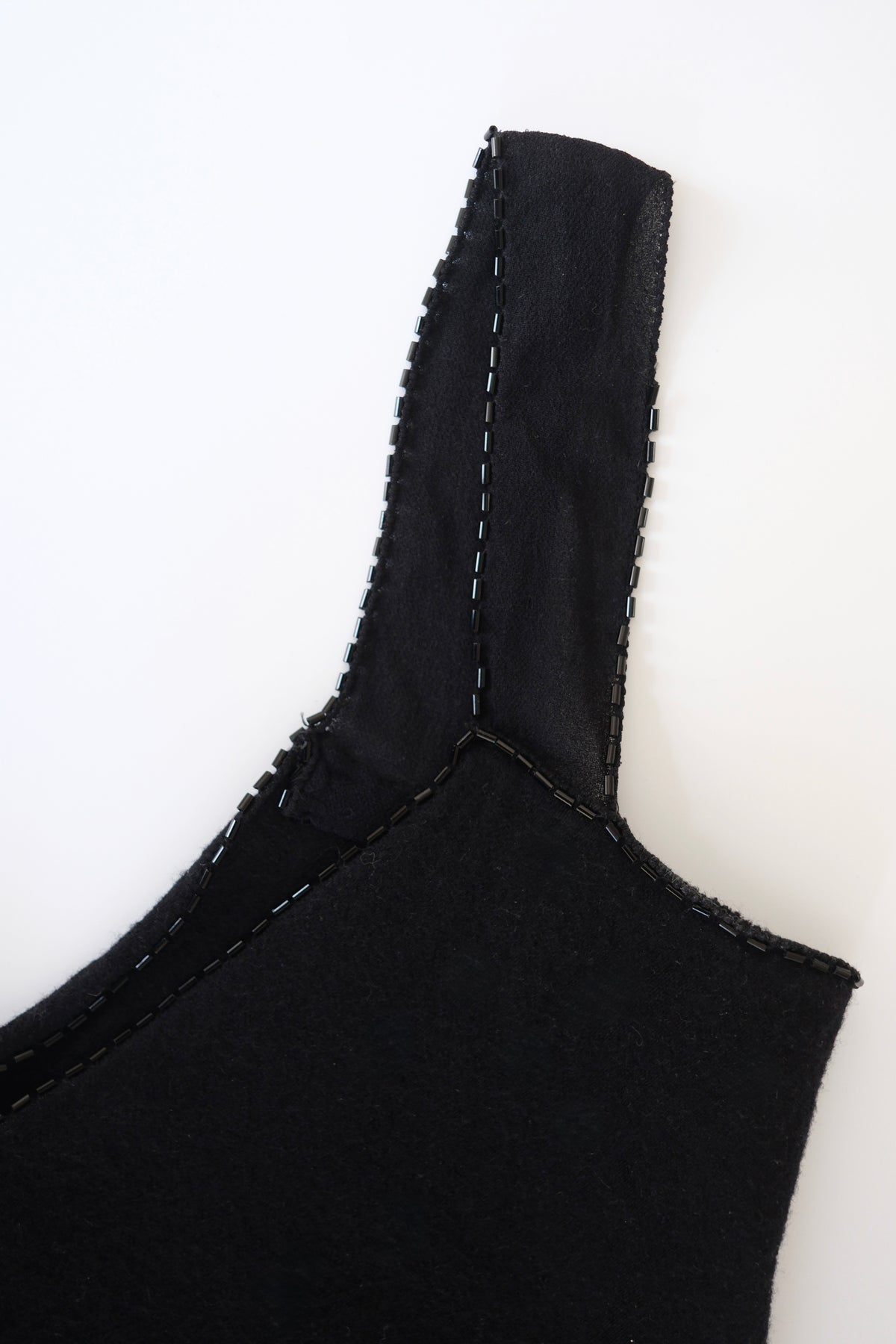 Prada FW 1997 beaded wool and silk top