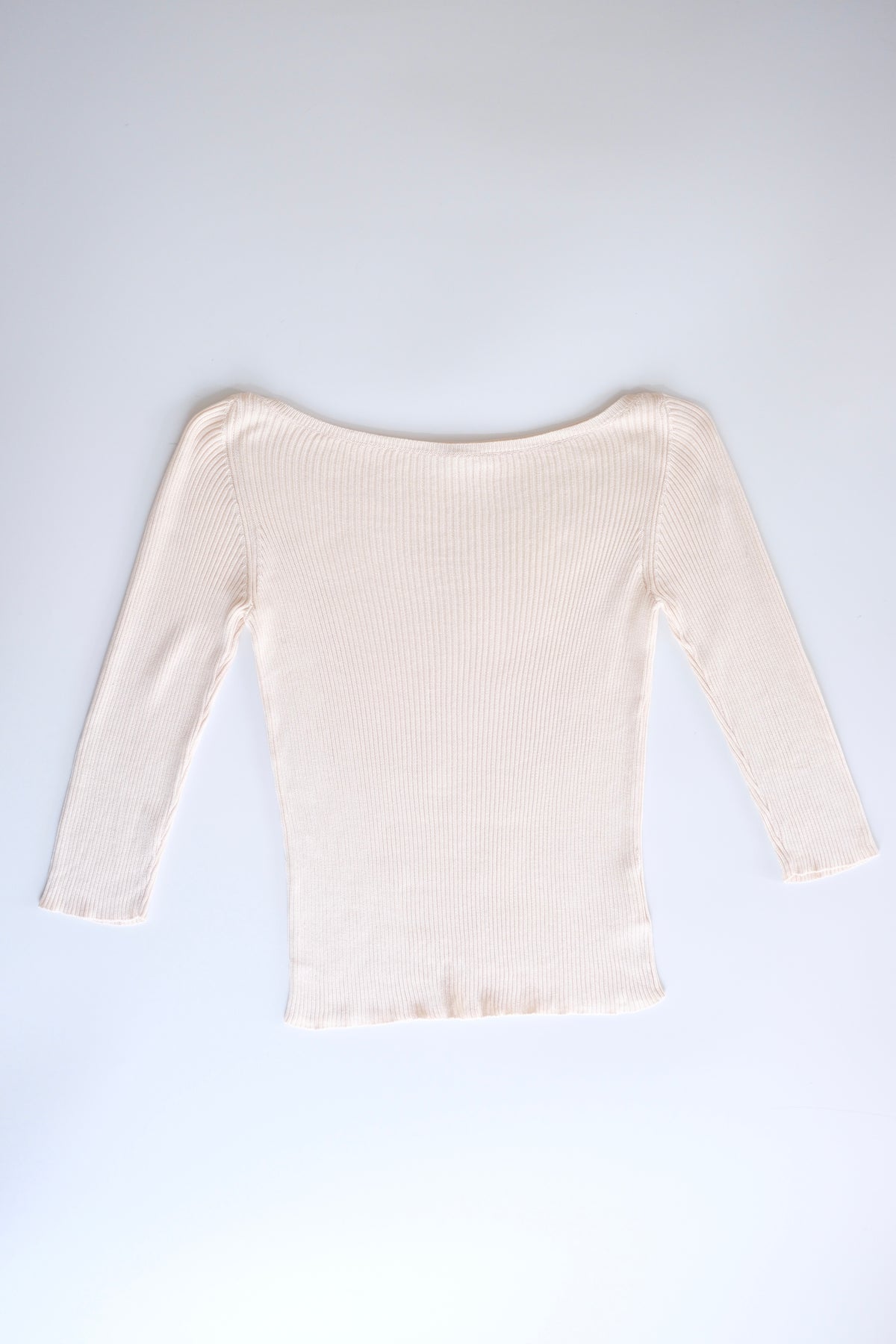 Prada SS 1998 ribbed silk cream knit