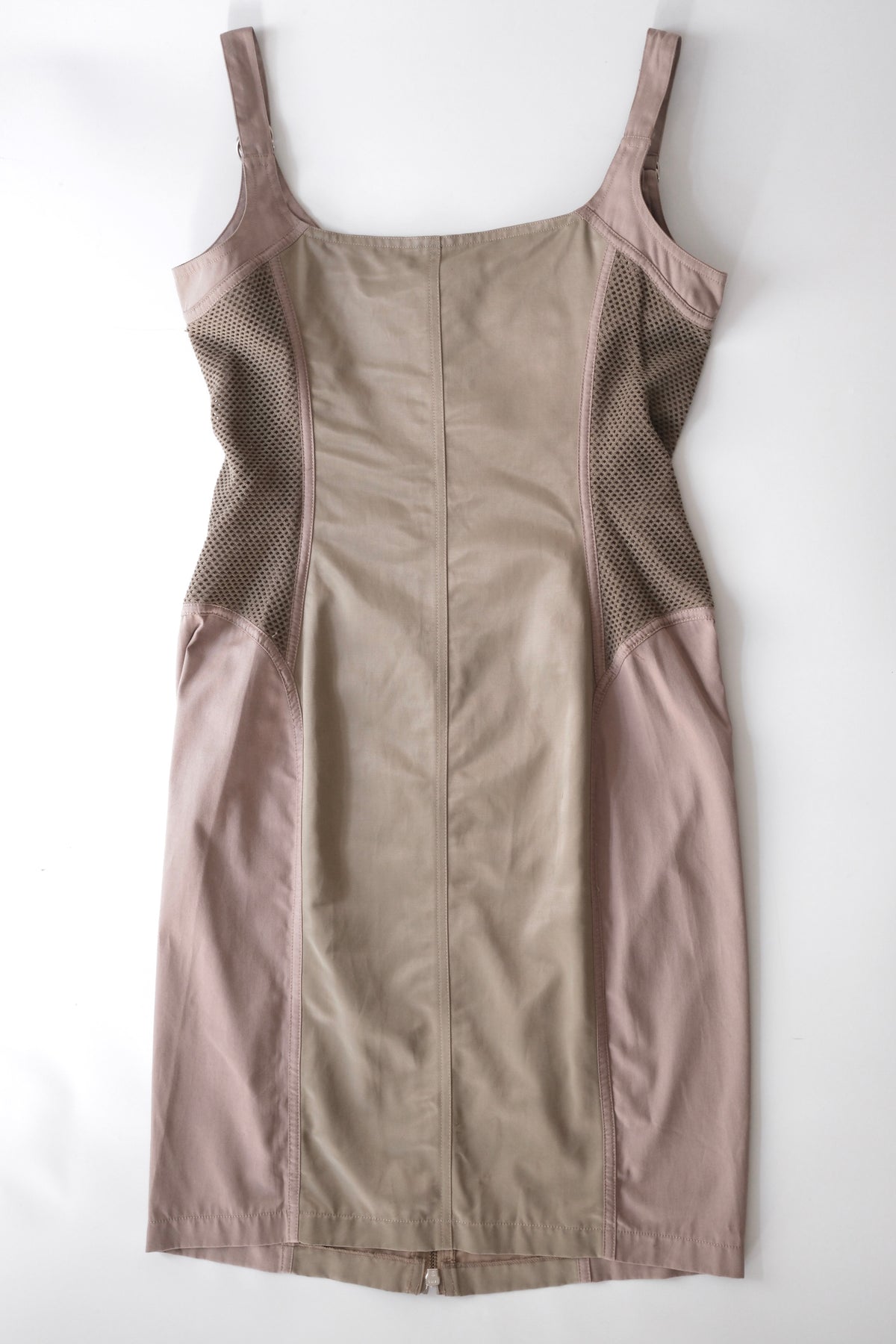 Plein Sud Jeans khaki zip-up midi dress