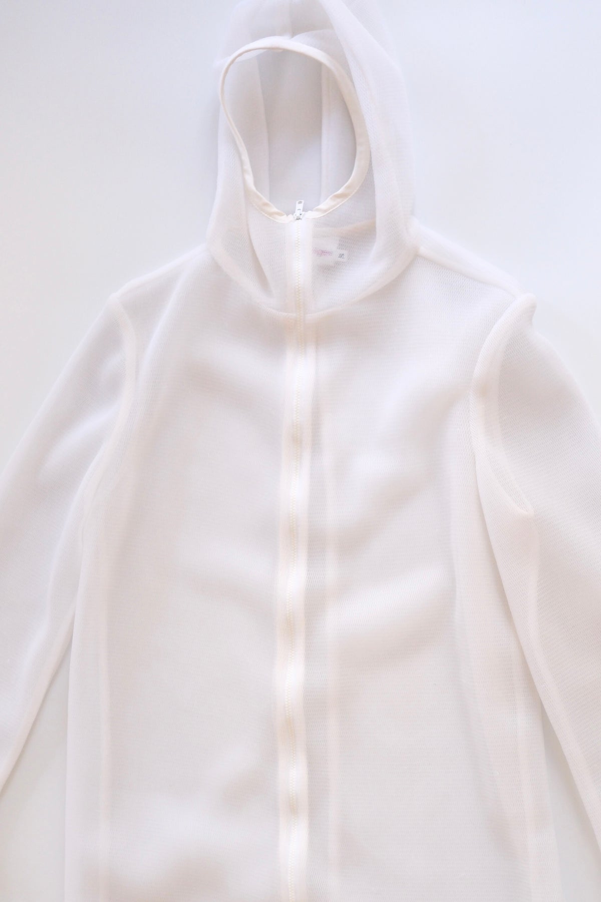 Vintage Courrèges off white mesh zip-up jacket