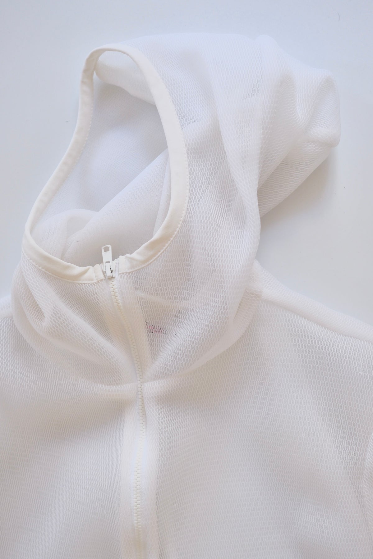Vintage Courrèges off white mesh zip-up jacket