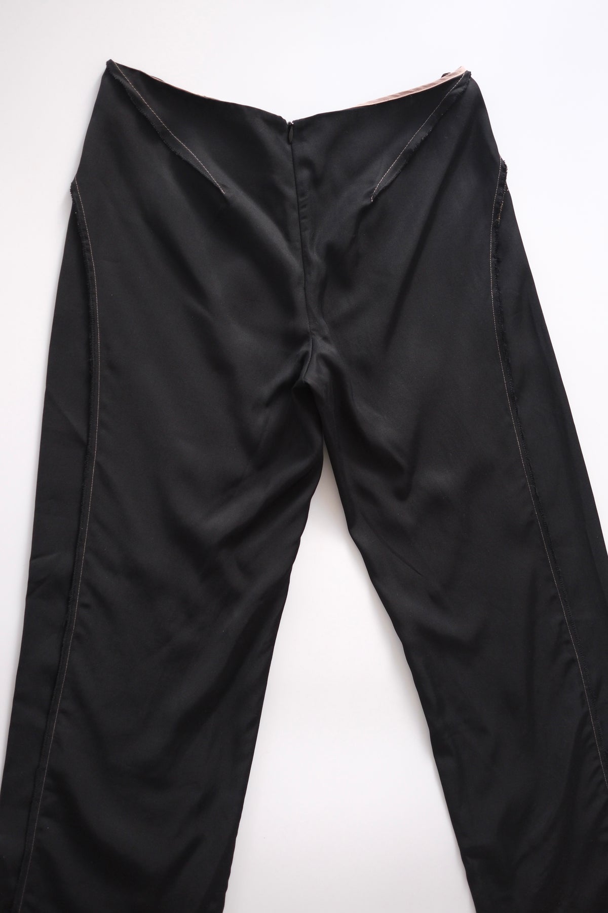 2000s Miu Miu low-waisted straight cut cropped black trousers
