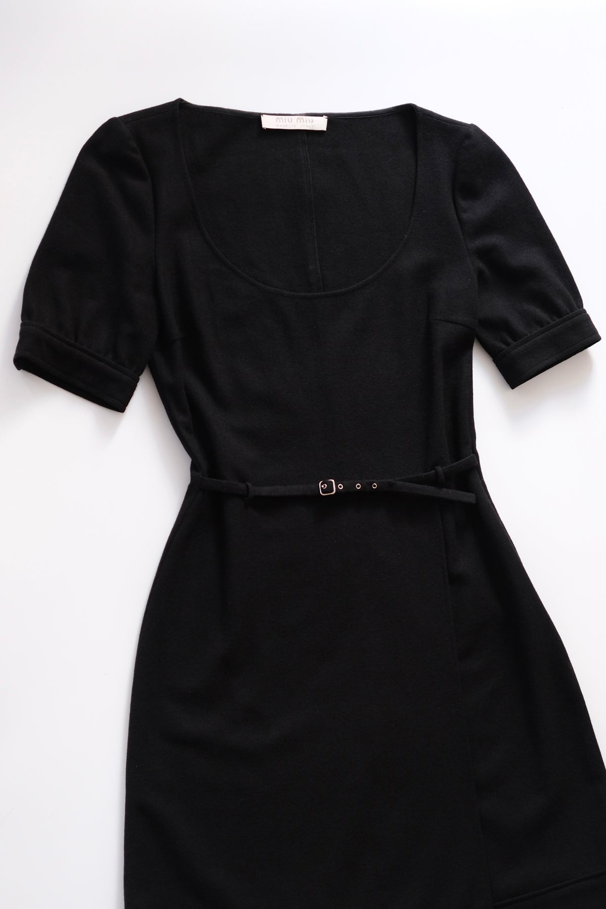 Miu Miu SS 2001 black wool mini dress