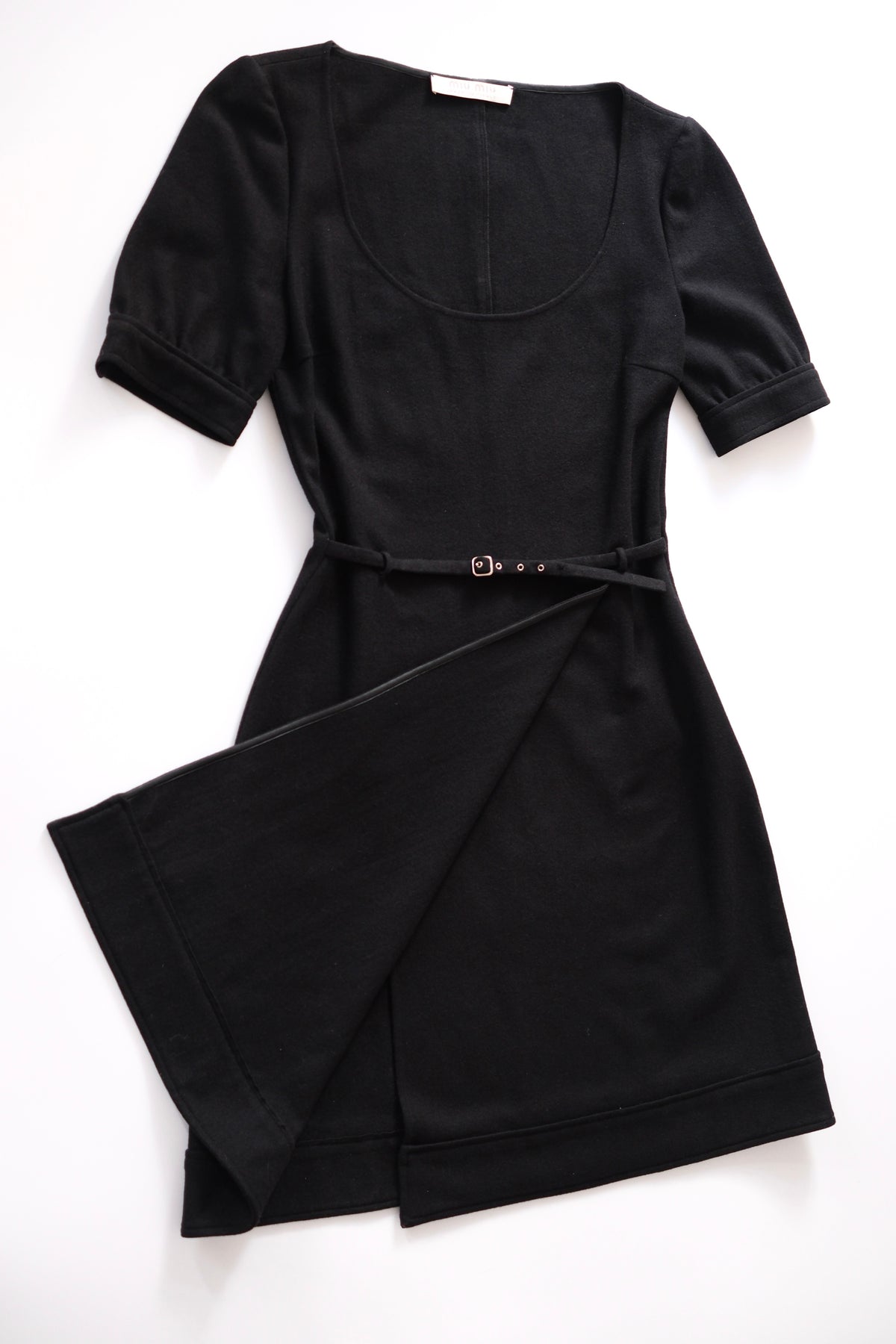 Miu Miu SS 2001 black wool mini dress