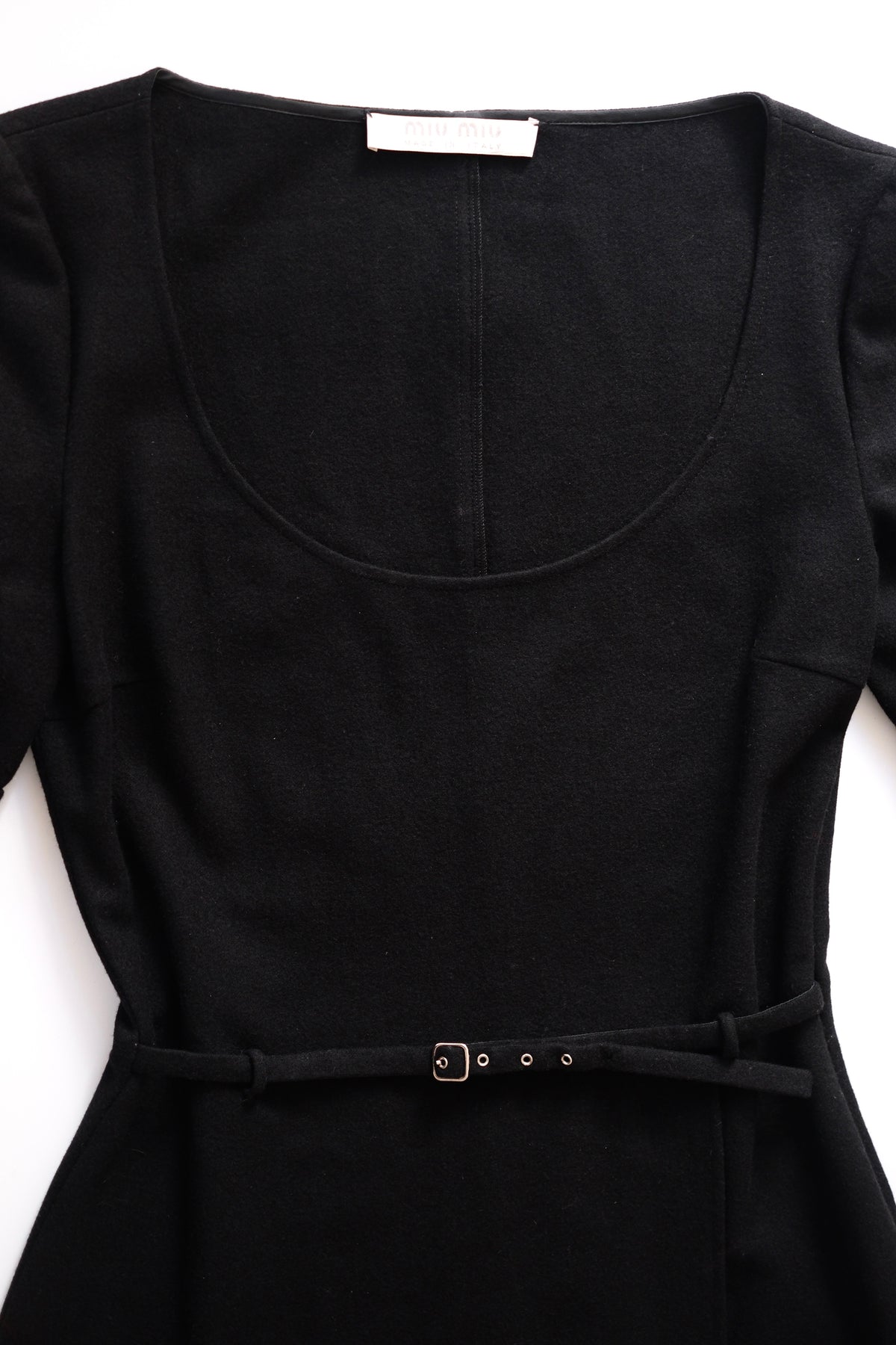 Miu Miu SS 2001 black wool mini dress