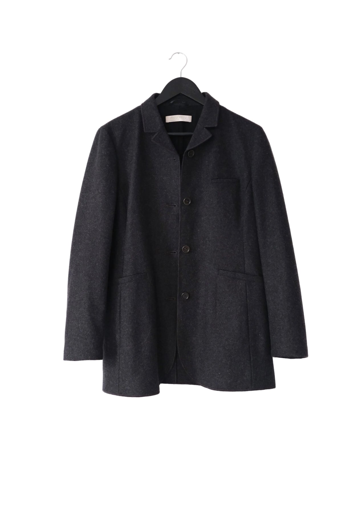 Miu Miu FW 1997 dark grey wool blazer
